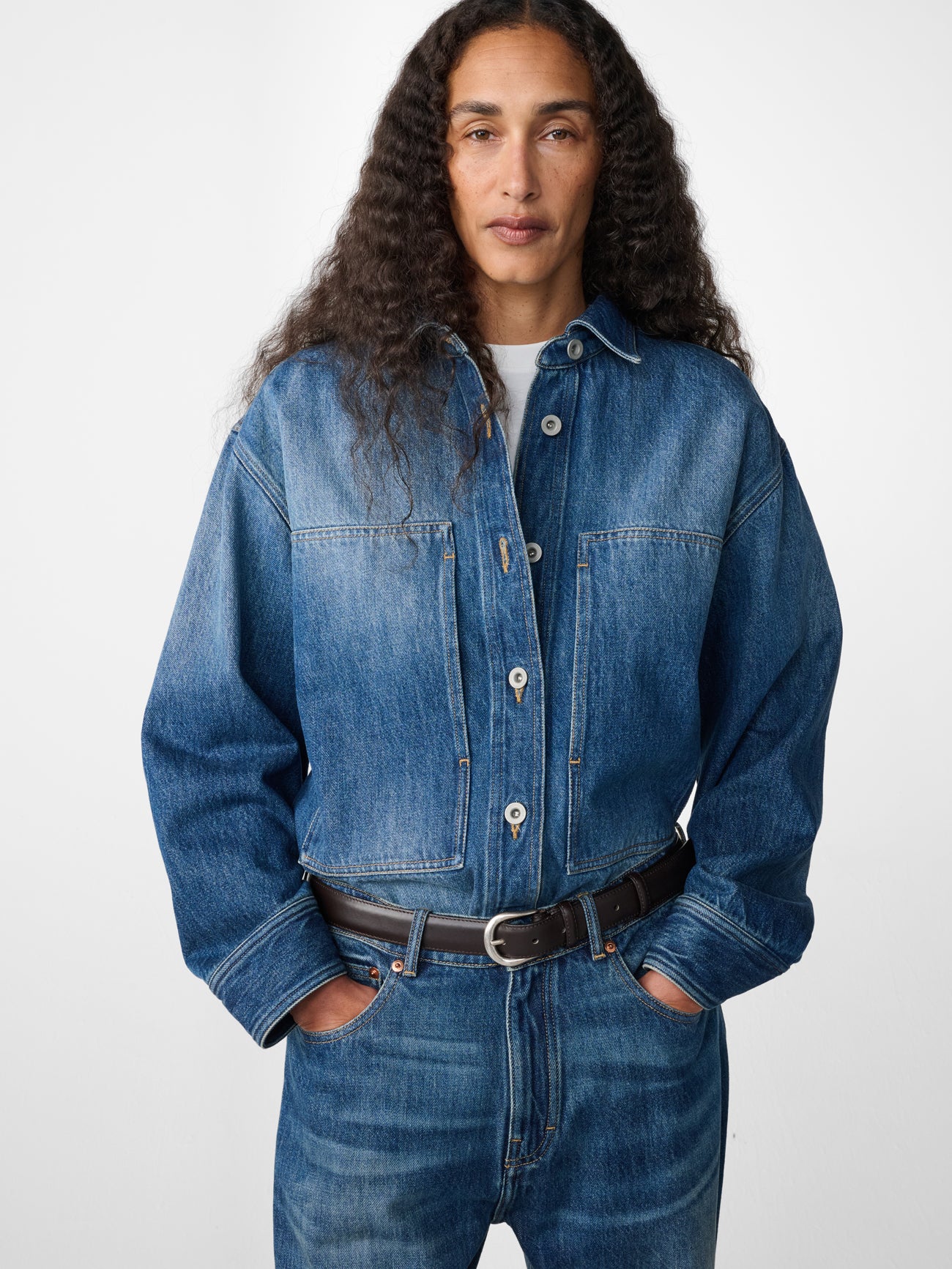 Paso Denim Shirt in Thrashed Indigo Wash