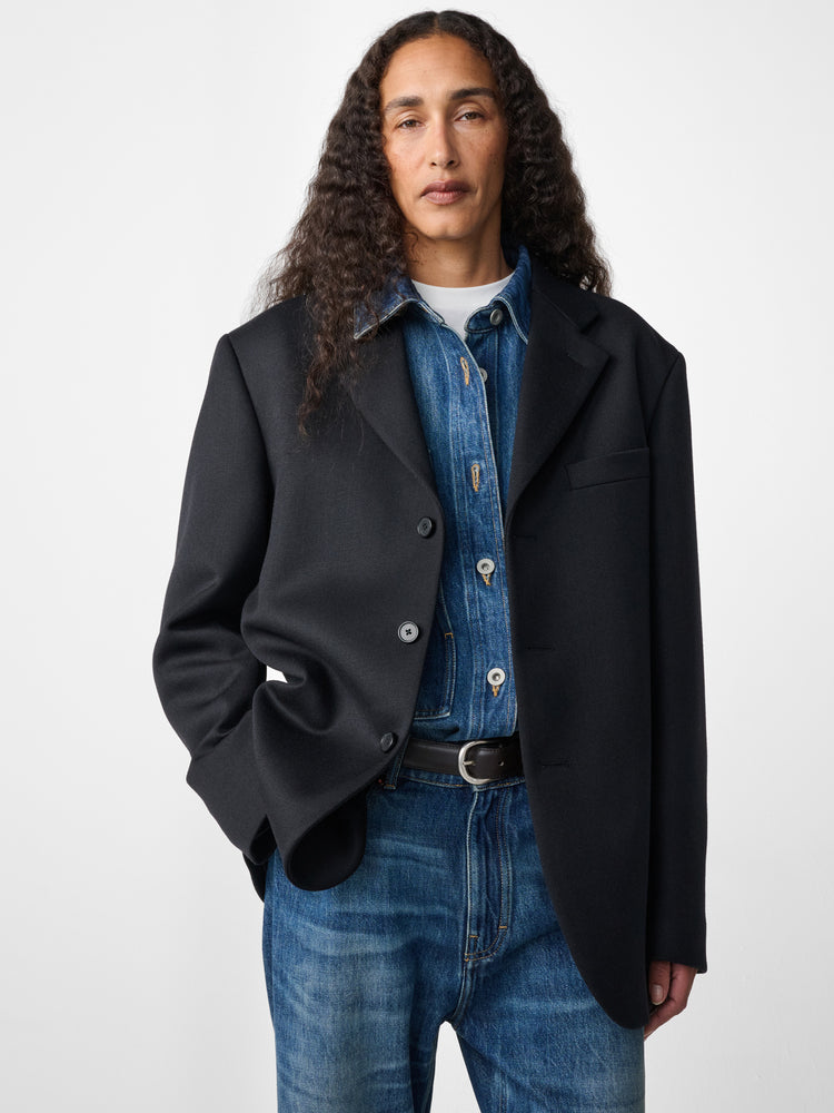 Sono Wool Twill Jacket in Black