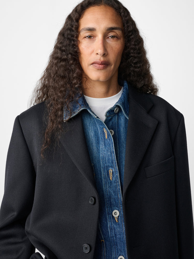 Sono Wool Twill Jacket in Black
