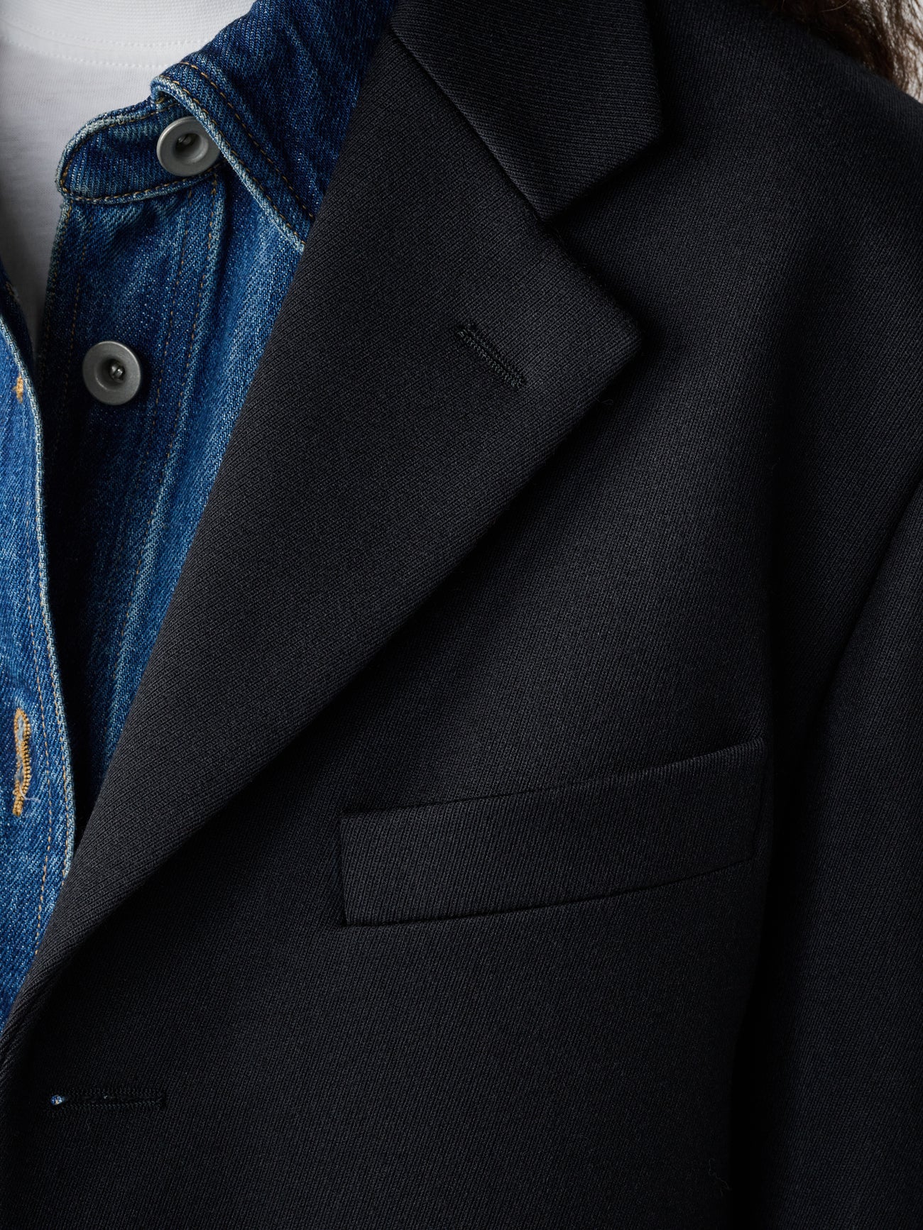 Sono Wool Twill Jacket in Black
