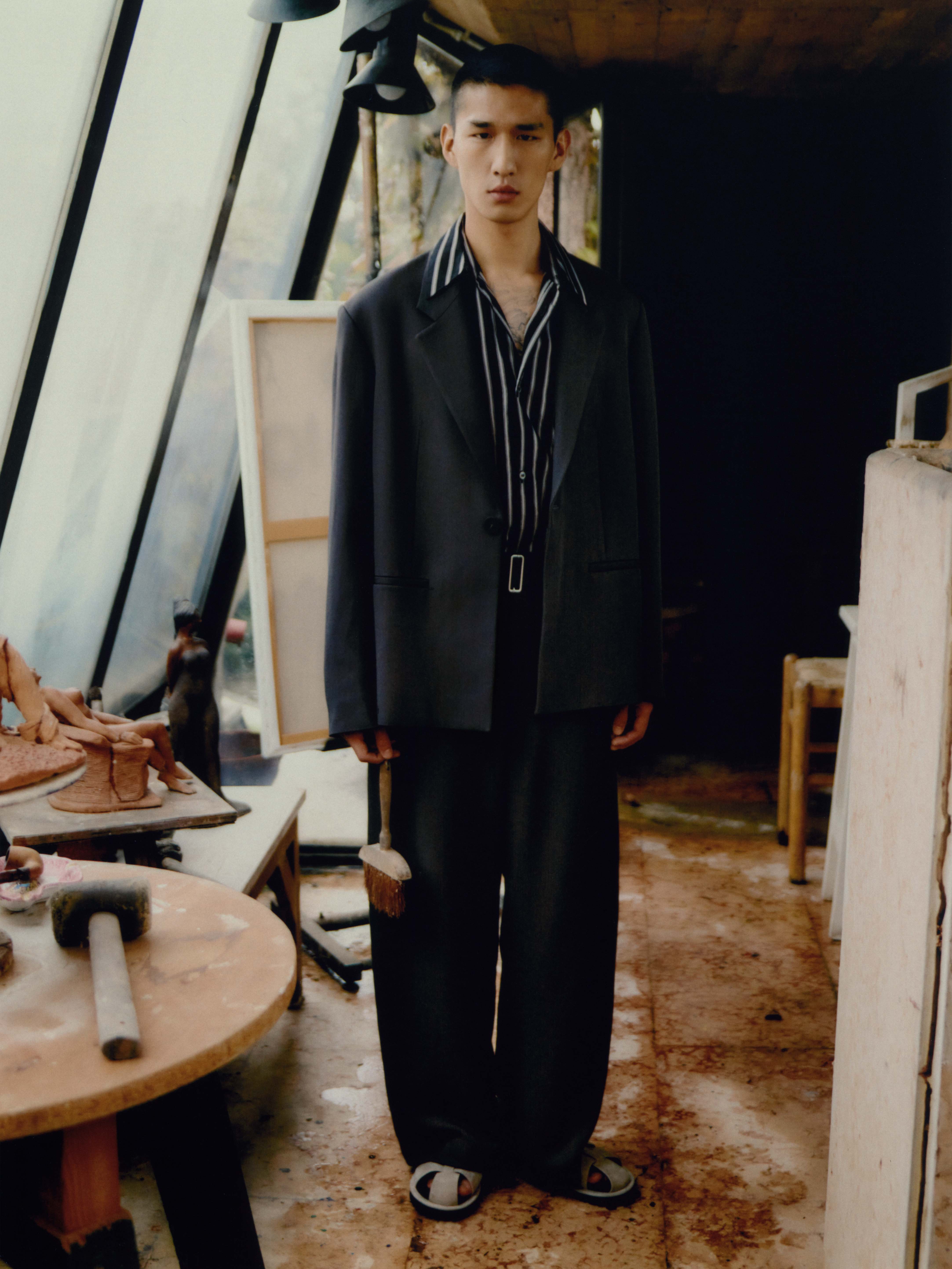 Seth Jacket in Oil | Waxed Cotton Workwear Jacket | Studio Seth Jacket in Oil | Waxed Cotton Workwear Jacket | Studio