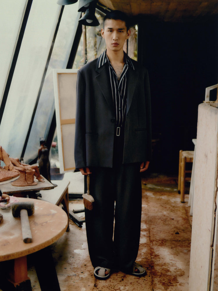 Vital Wool Pant in Oil