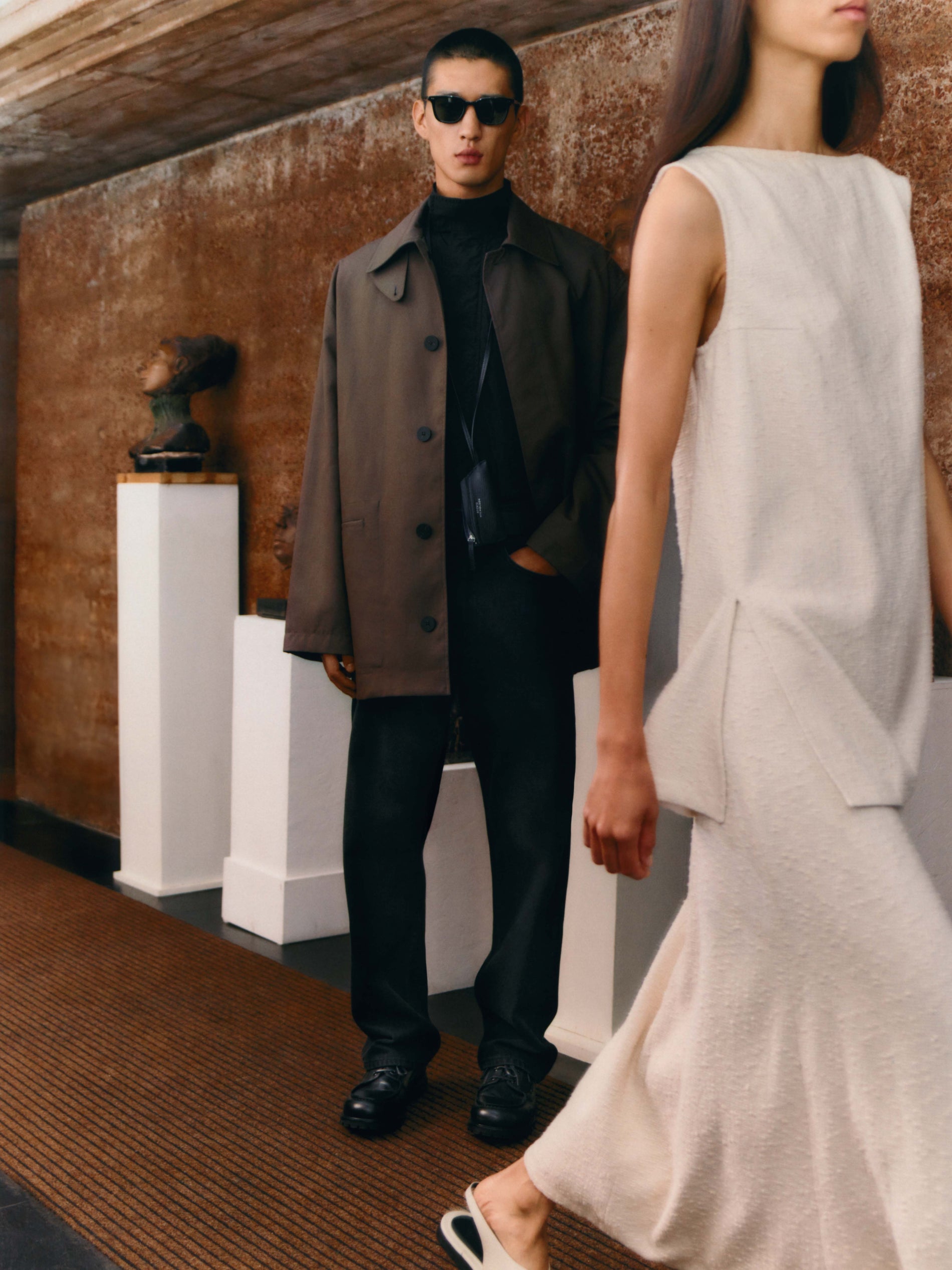 Measure Jacket in Moss / Black