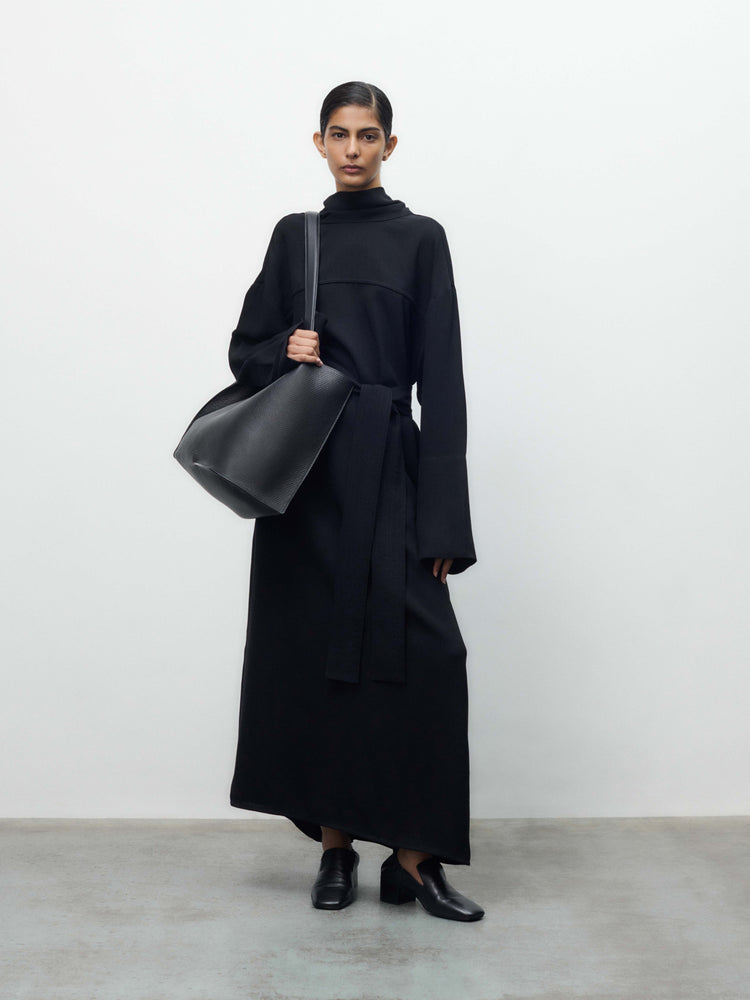 Doublet Leather Bag in Black