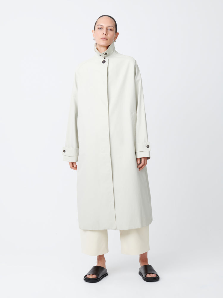 Holin Coated Cotton Coat in Dove