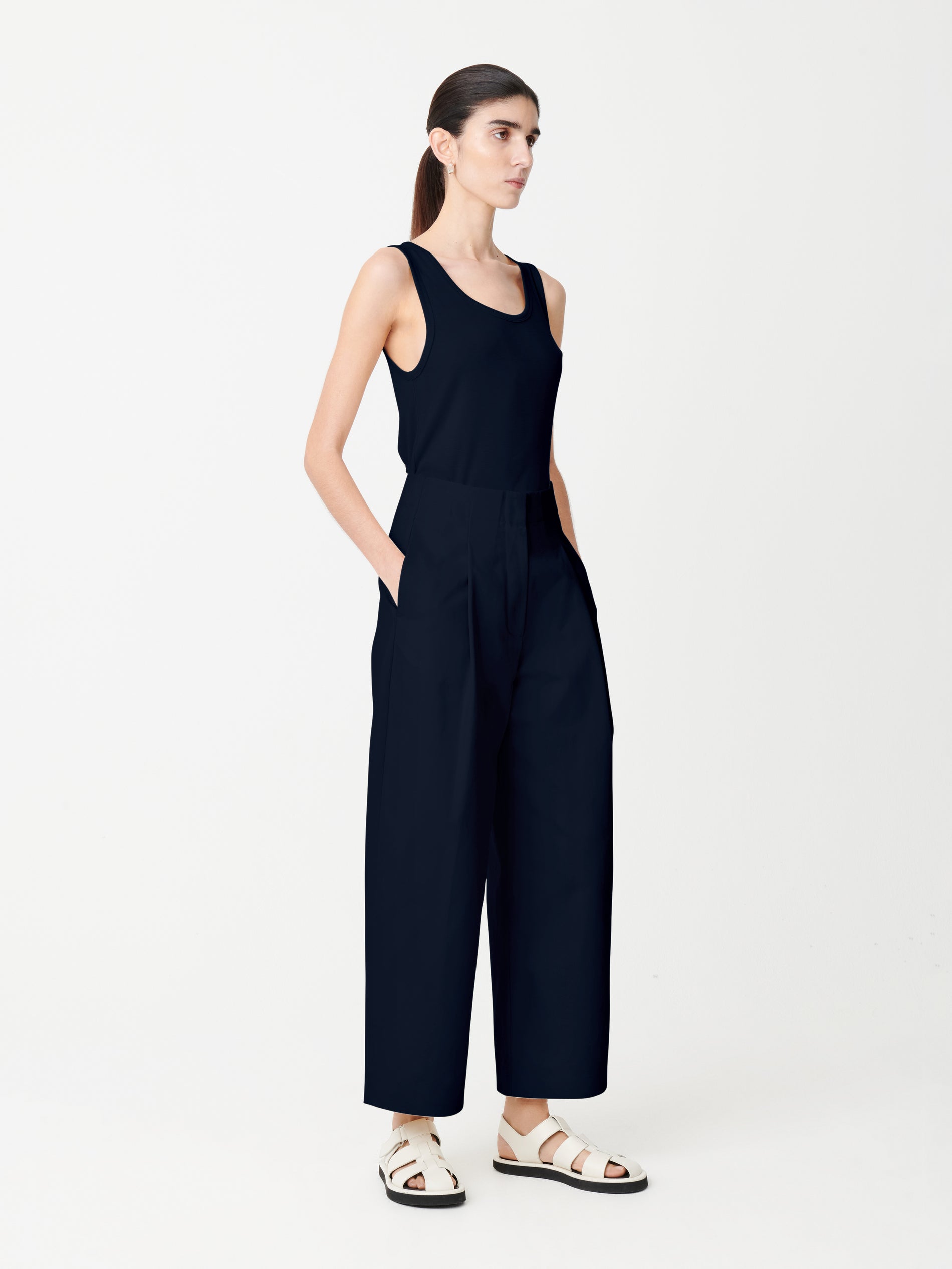 Dordoni Volume Pant In Dark Navy (W SU22) - Studio Nicholson