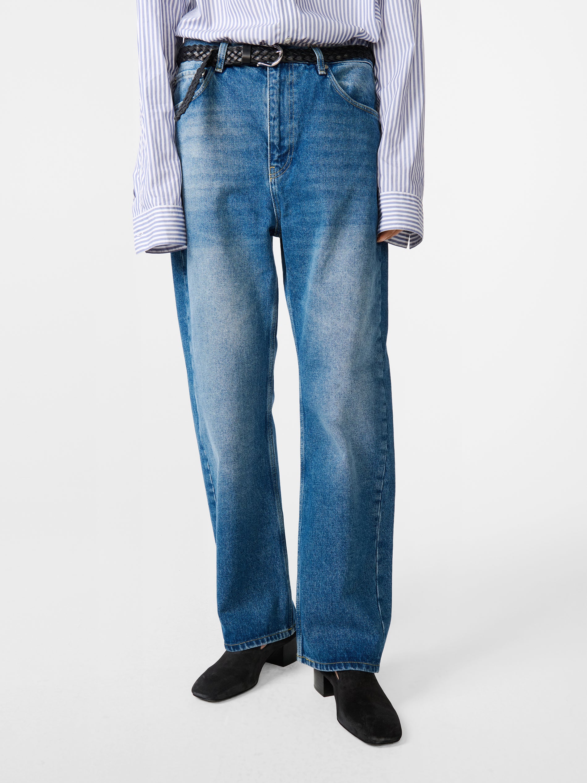 Denjo Denim Pant in Worn Wash Indigo - Studio Nicholson