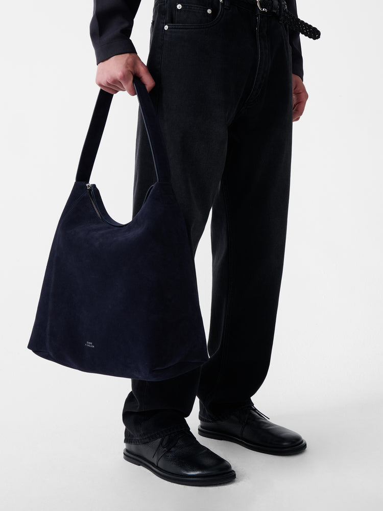 Hobo Type 1 Suede Bag in Darkest Navy