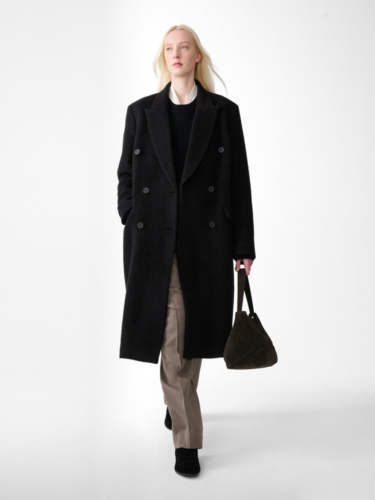 Aber Wool Coat in Cola