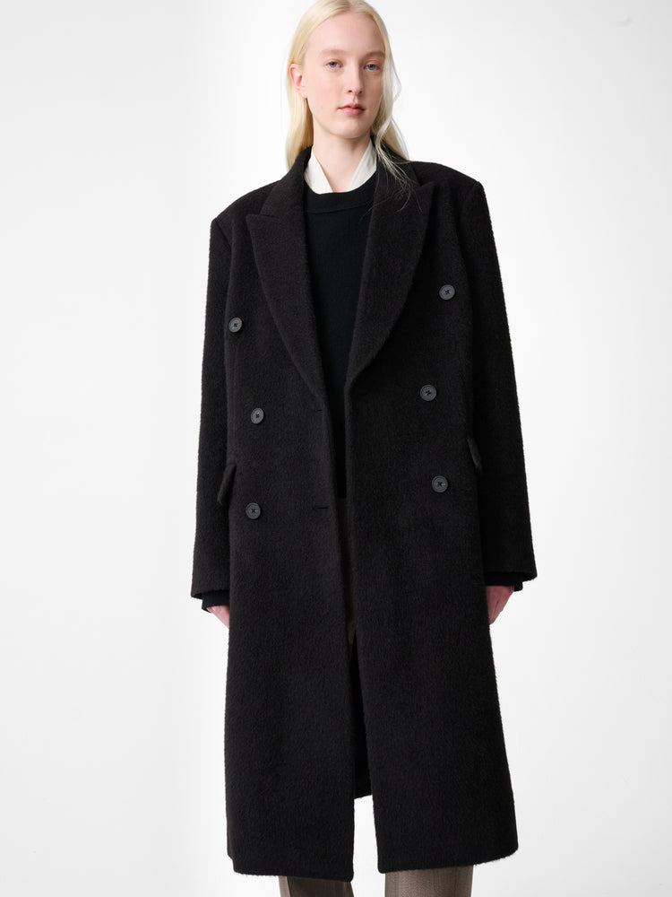 Aber Wool Coat in Cola