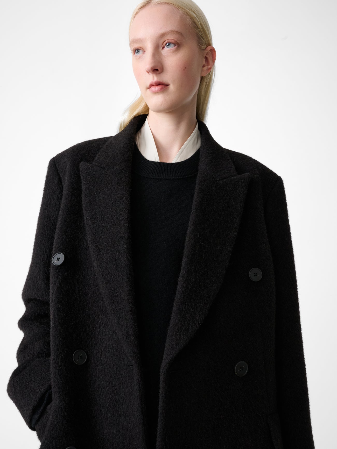 Aber Wool Coat in Cola