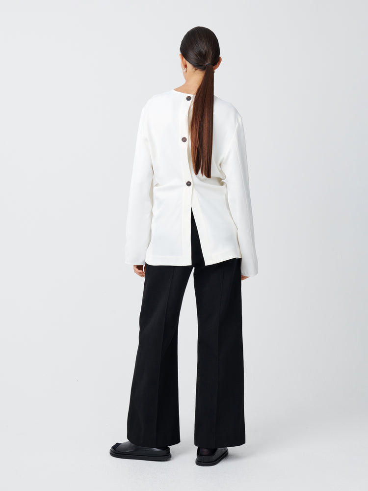 Acapulco Wool Pant in Black