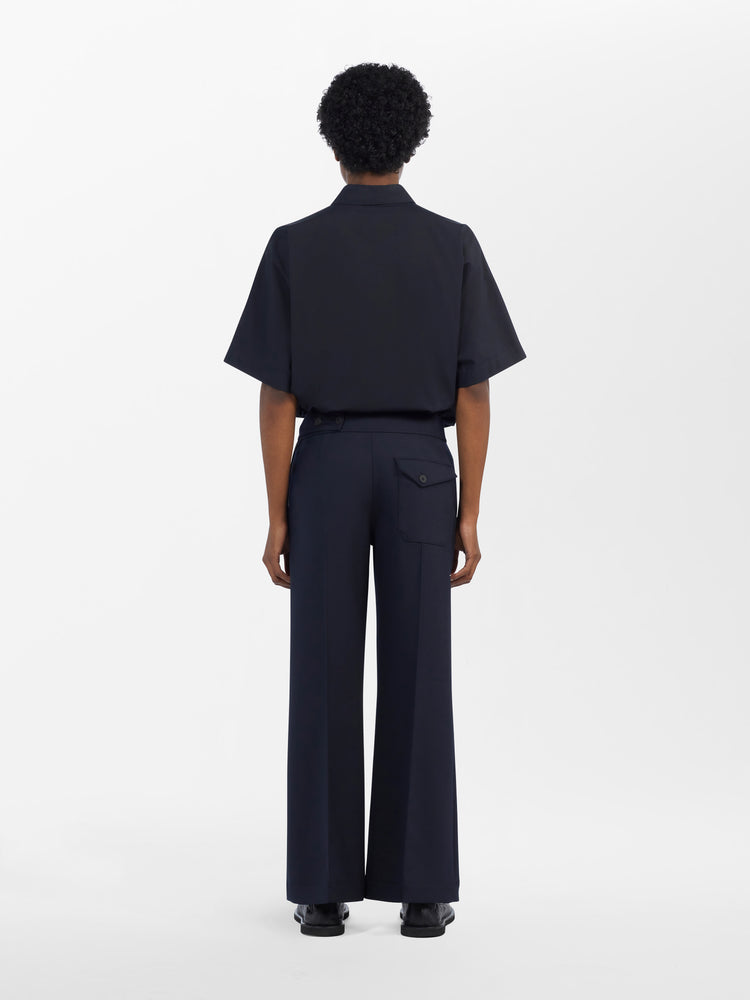Acapulco Viscose Pant in Darkest Navy