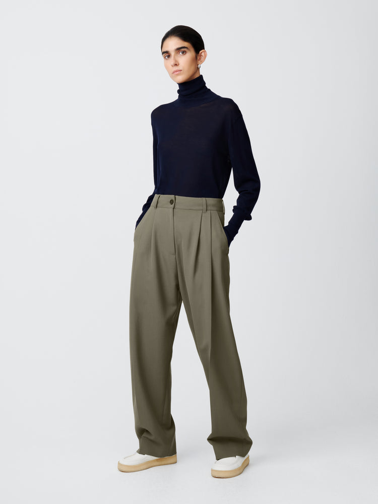 Acuna Wool Pant in Reed