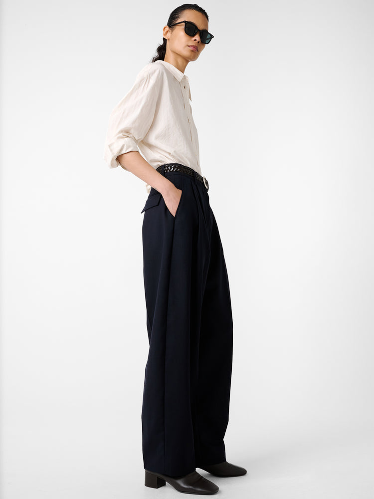 Acuna Heritage Wool Pant in Darkest Navy