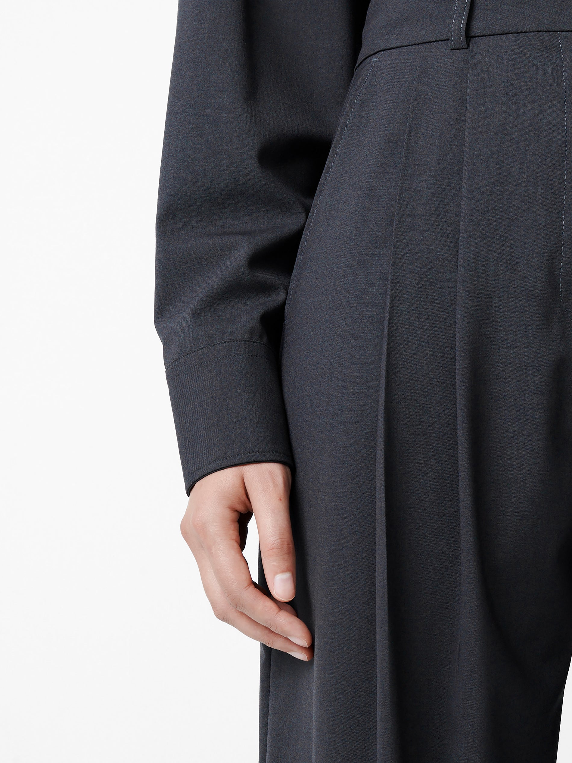 Acuna Tropical Wool Pant in Seal Blue - Studio Nicholson
