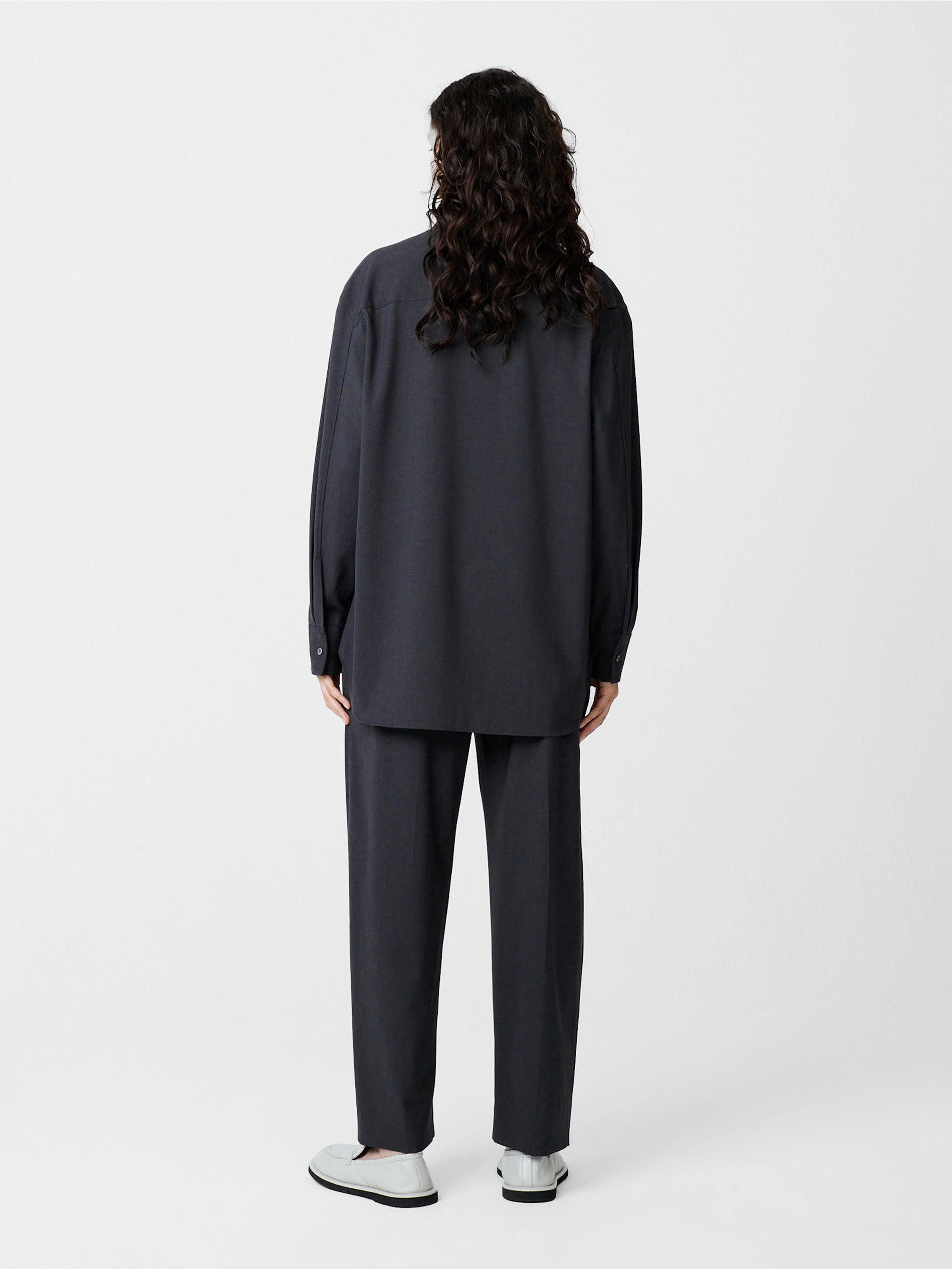 Acuna Tropical Wool Pant in Seal Blue - Studio Nicholson