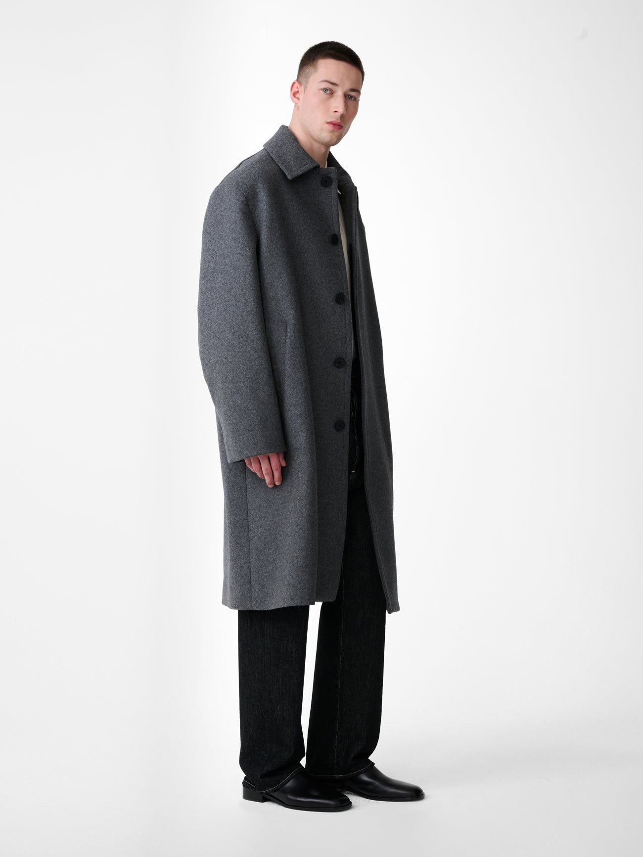 Ady Wool Coat in Charcoal