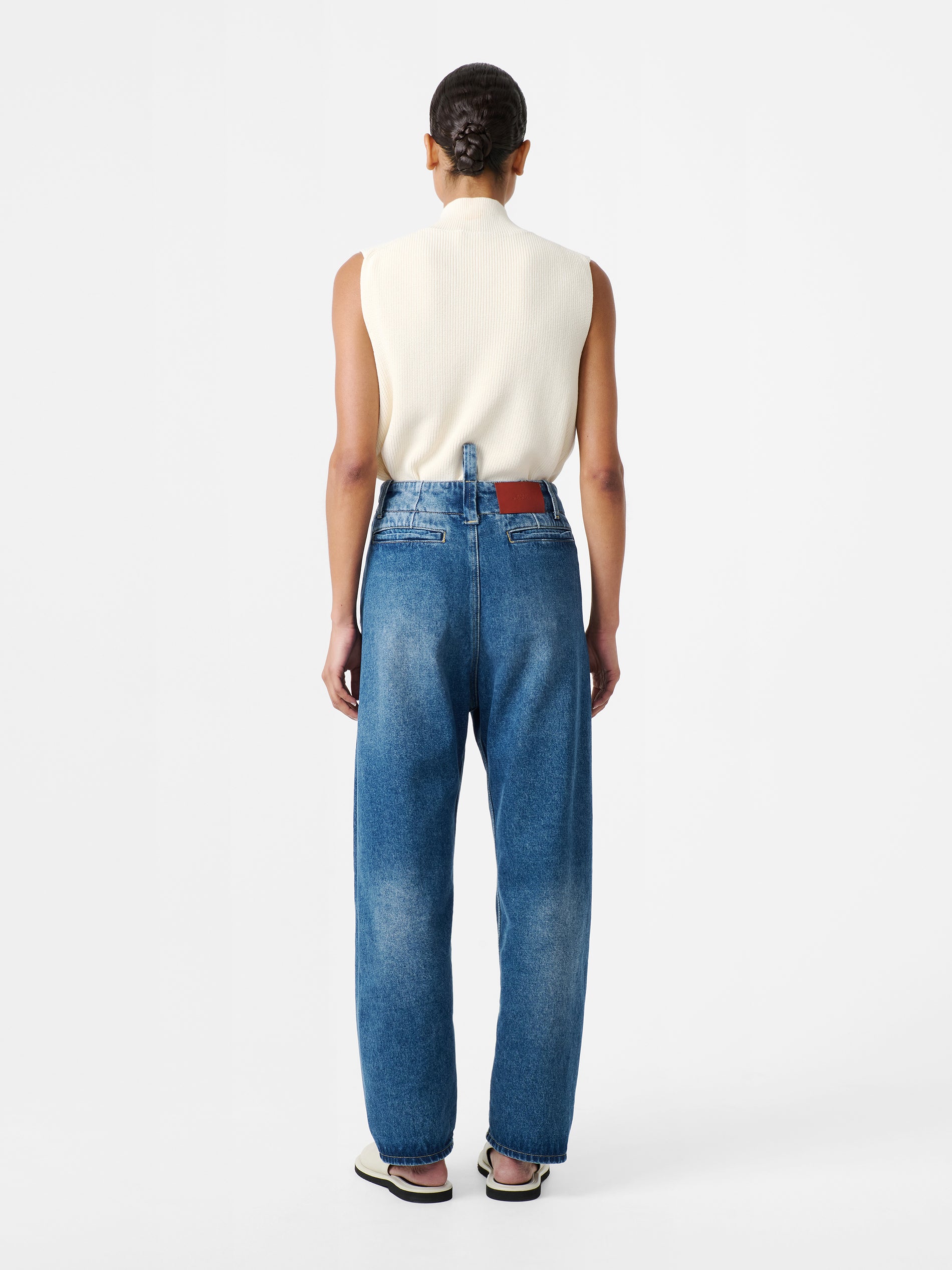 Akerman Denim Pant in Worn Wash Indigo - Studio Nicholson