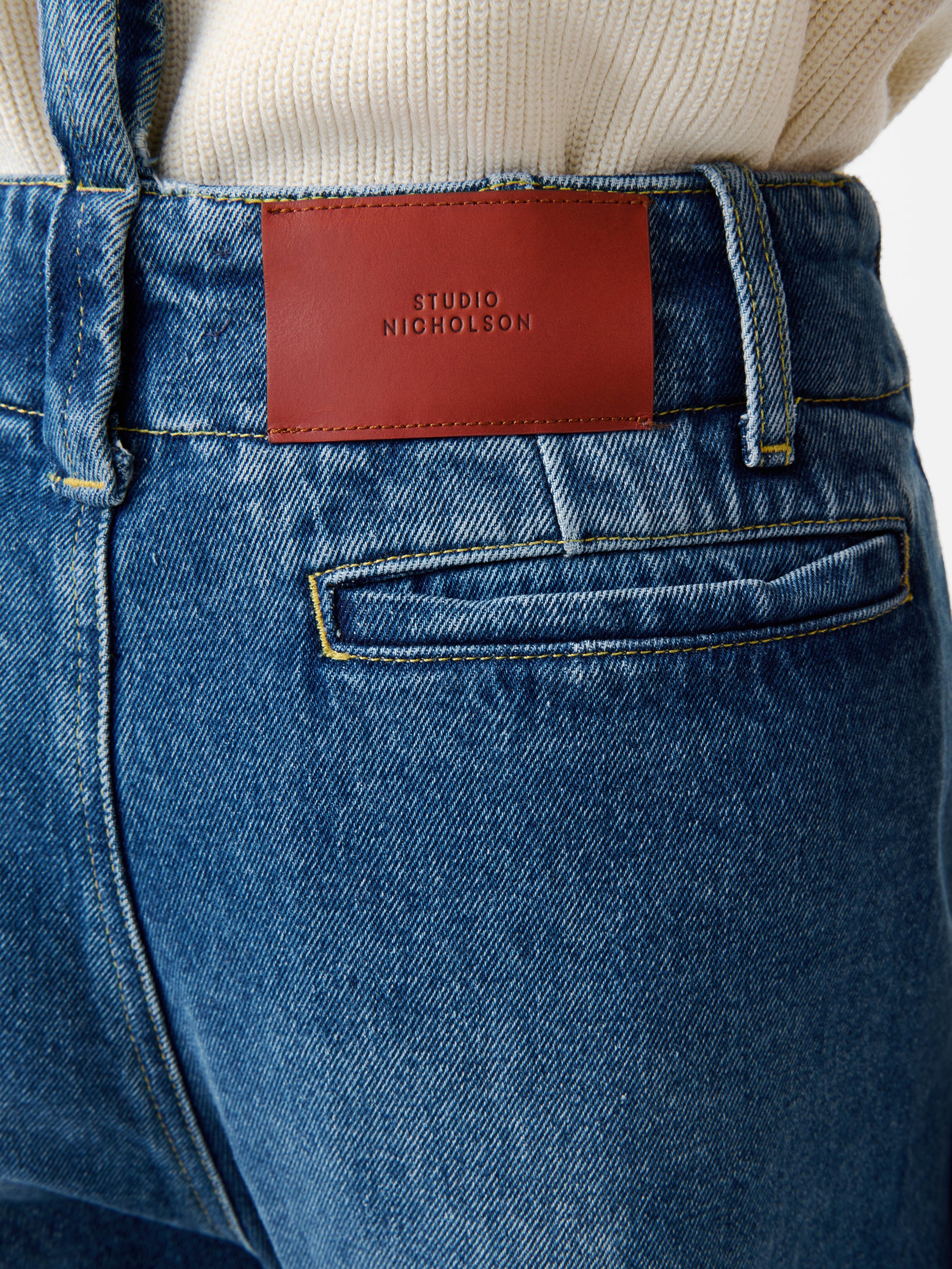 Akerman Denim Pant in Worn Wash Indigo - Studio Nicholson
