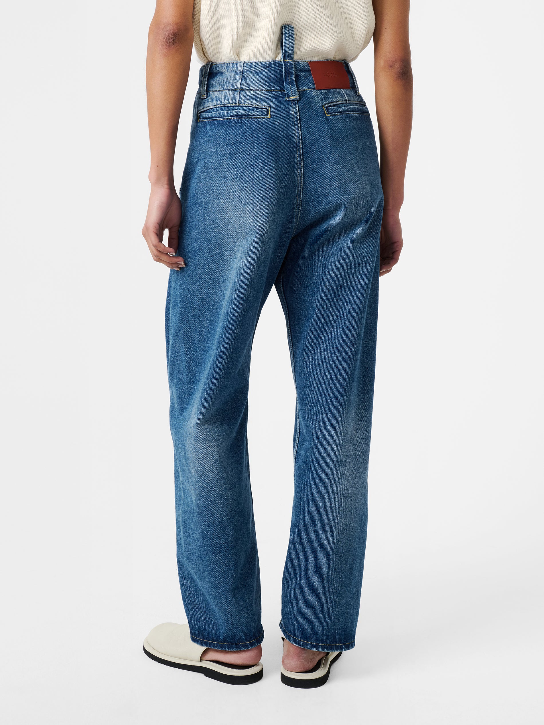 Akerman Denim Pant in Worn Wash Indigo - Studio Nicholson