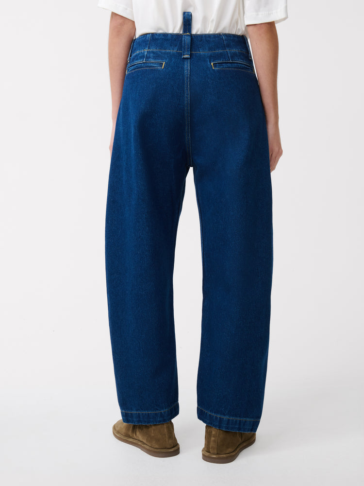 Akerman Washed Denim Pant in Indigo