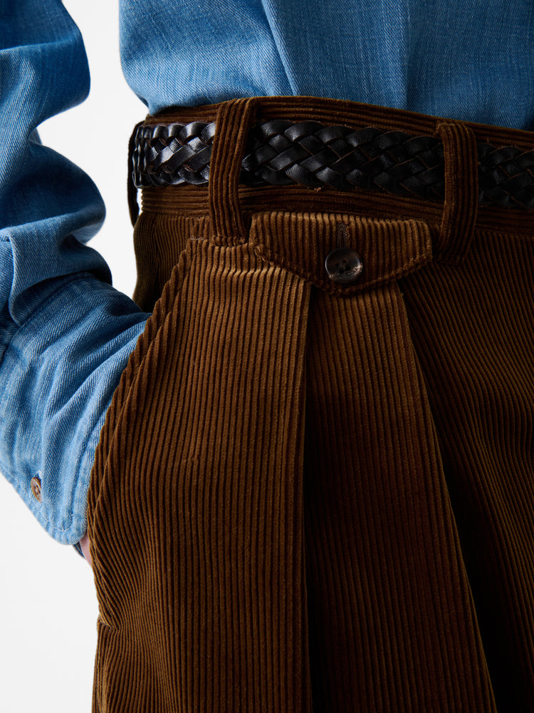 SN X BEAMS Plus Alvy Corduroy Pant in Toffee