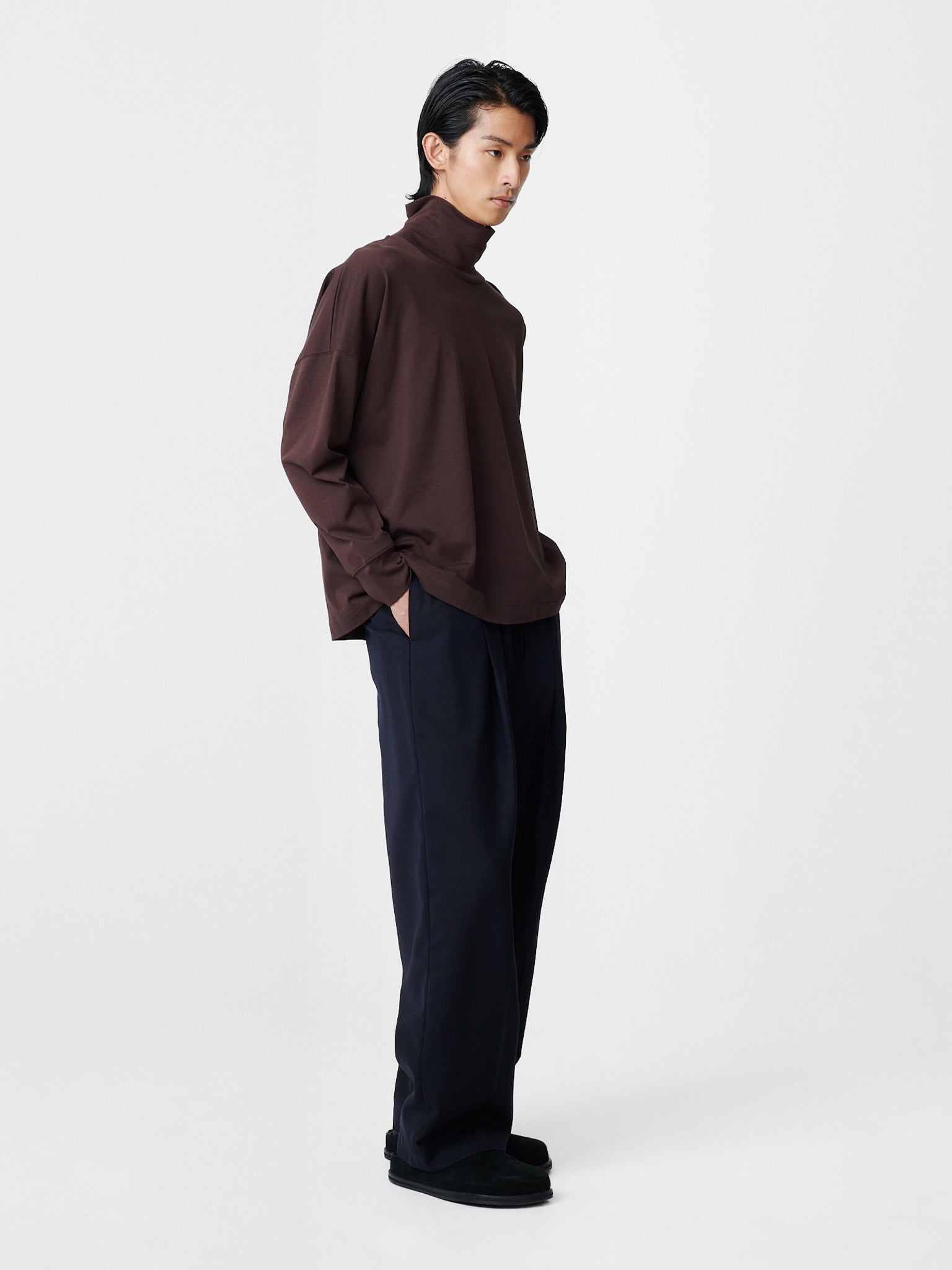 Area Jersey in Chocolate - Studio Nicholson