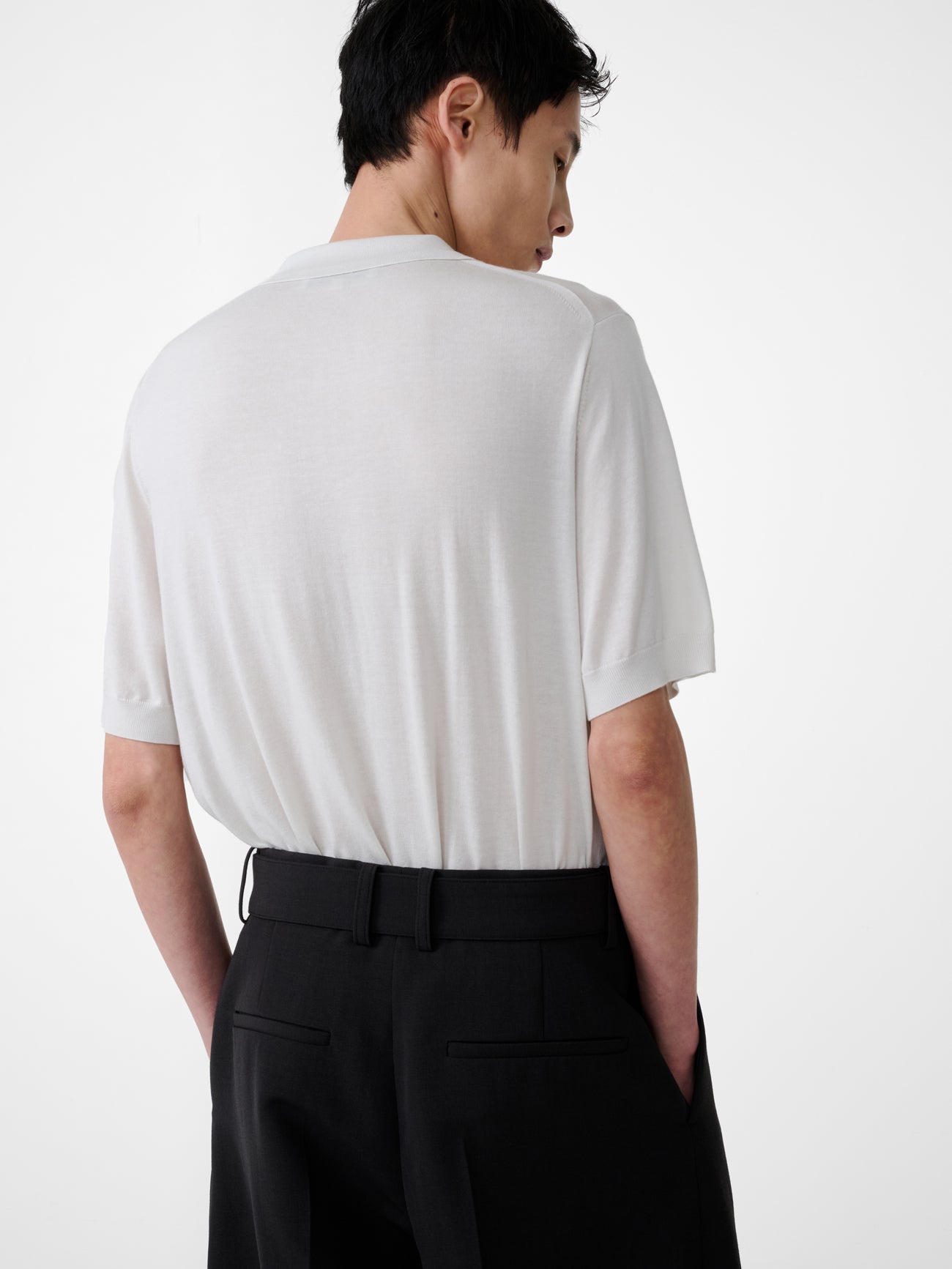Arieta Knit Polo in Bone