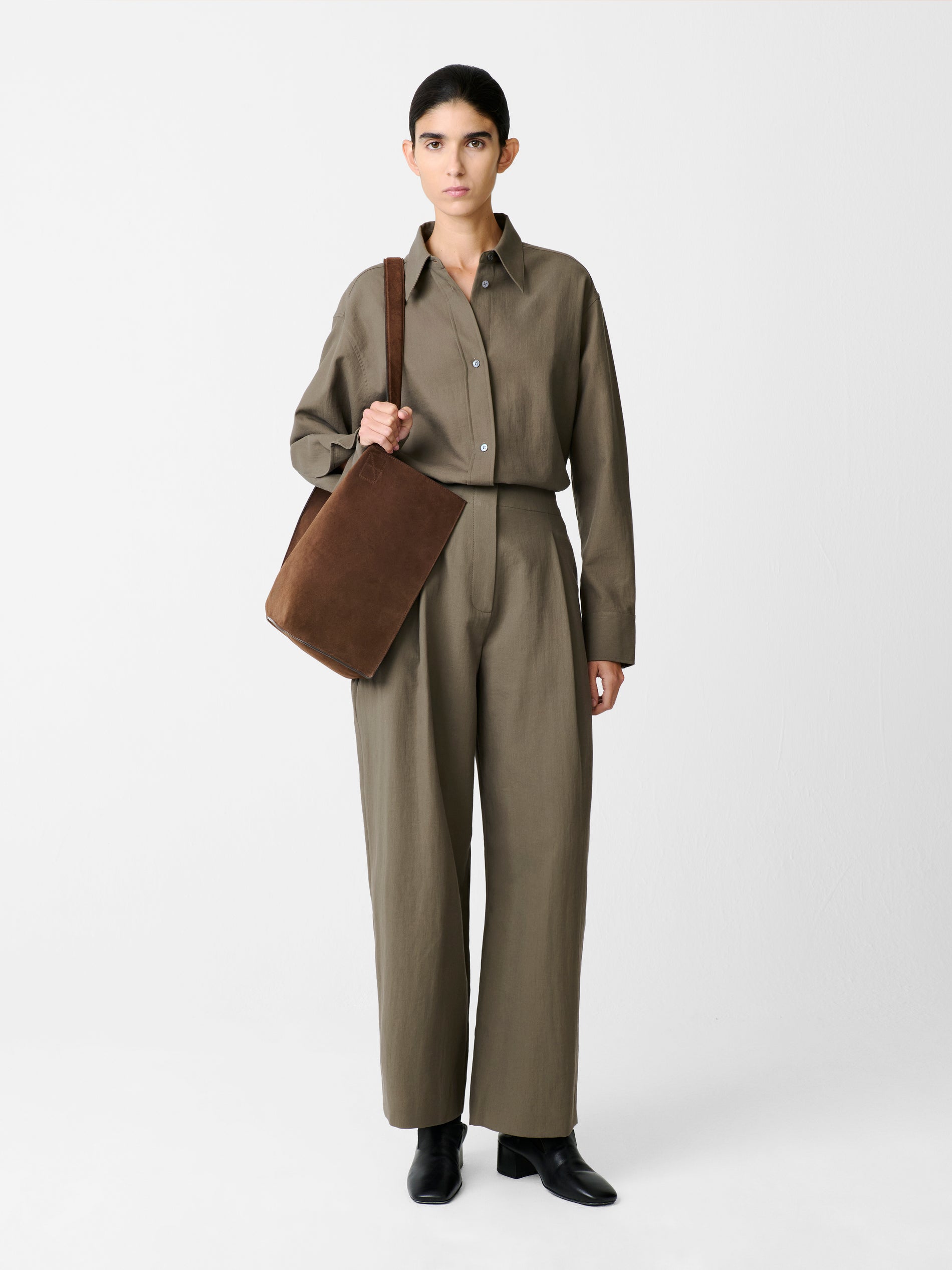 Ansell Pant in Fossil - Studio Nicholson