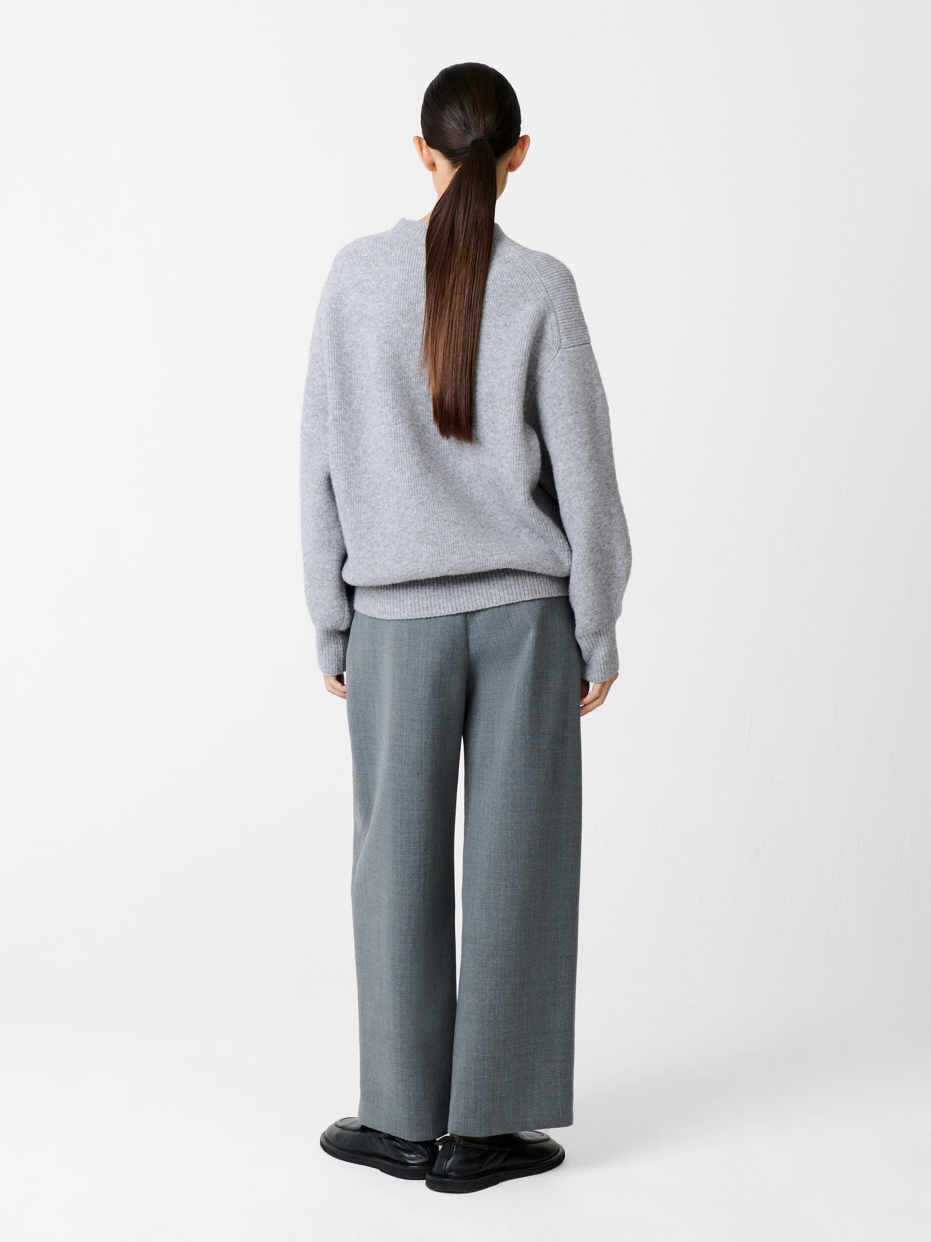 Ansell Viscose Pant in Grey Marl - Studio Nicholson
