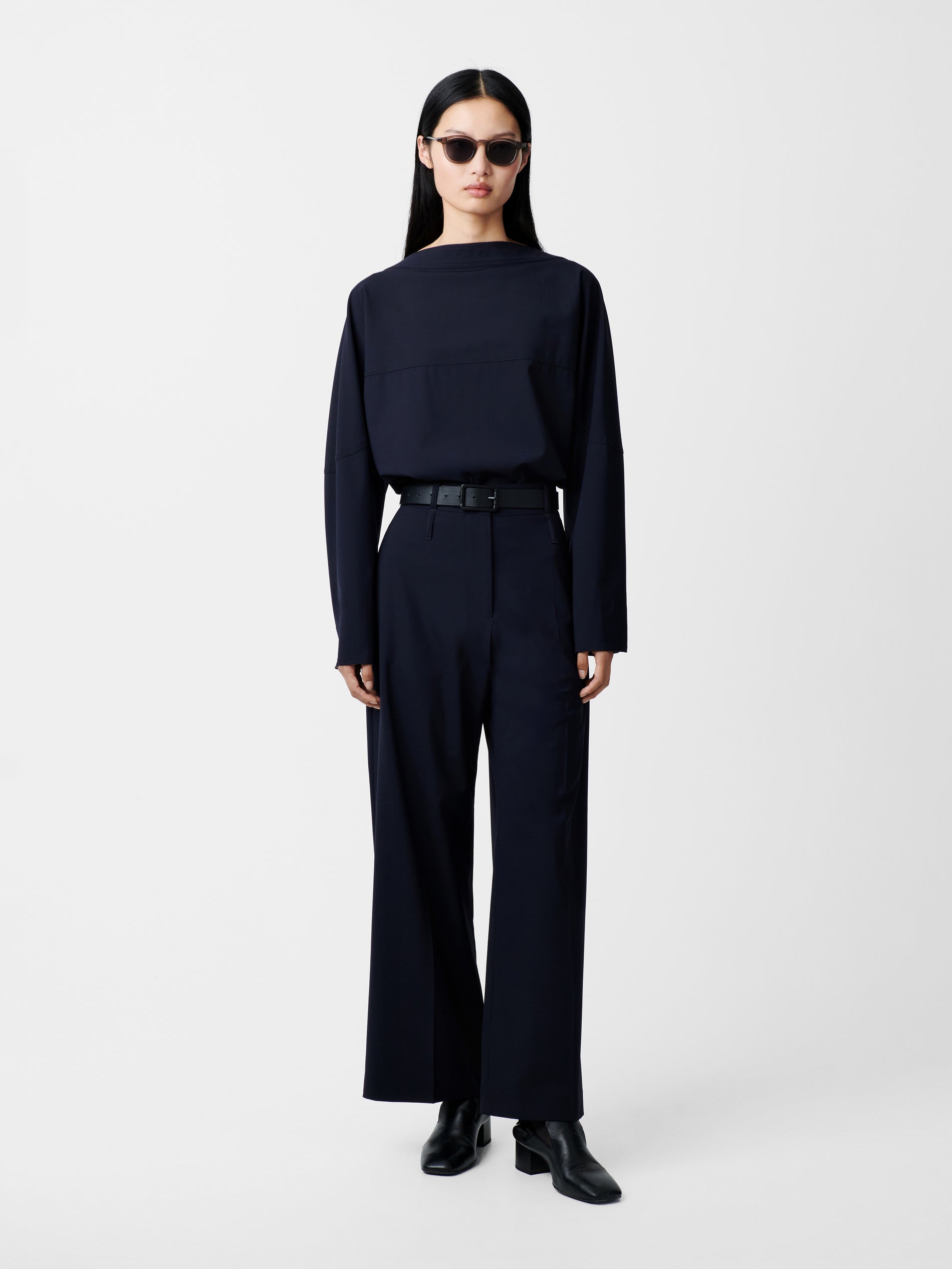 Baier Tropical Wool Pant in Darkest Navy - Studio Nicholson