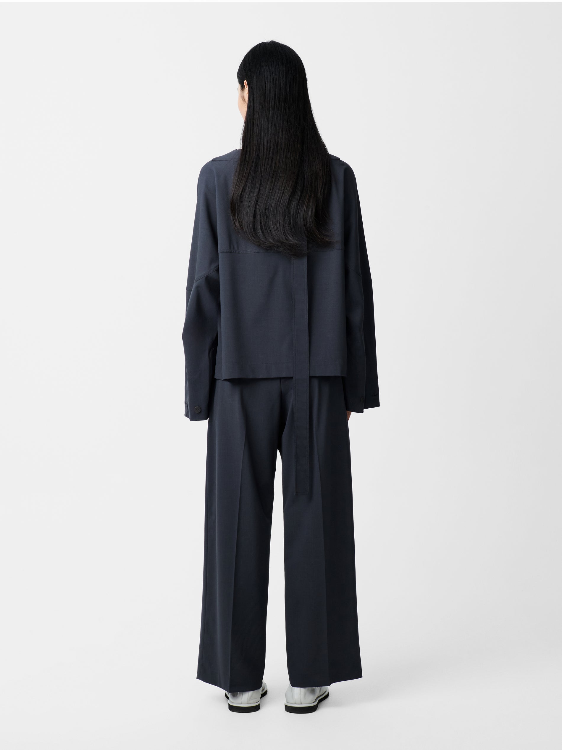 Baier Tropical Wool Pant in Seal Blue - Studio Nicholson