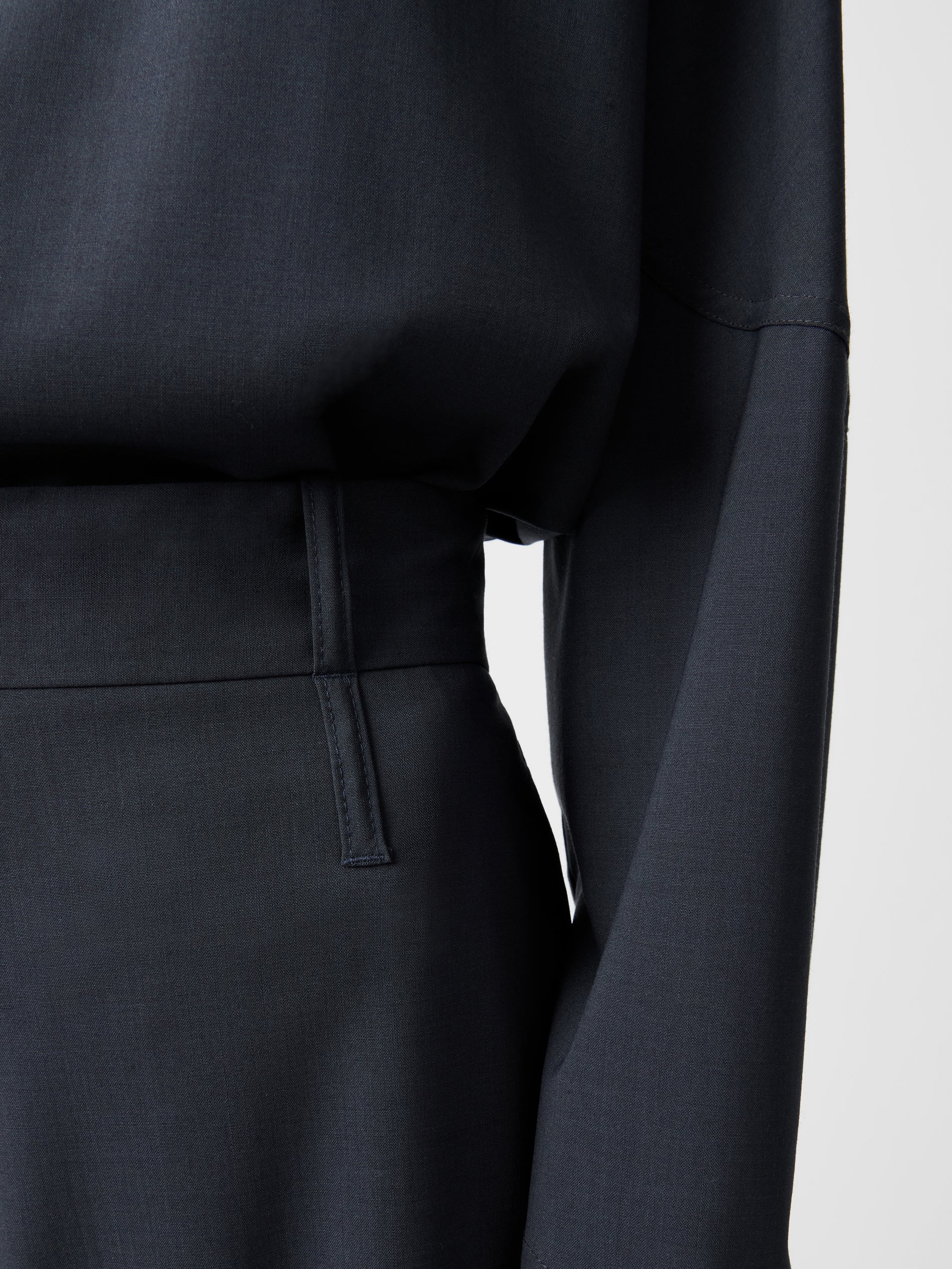 Baier Tropical Wool Pant in Seal Blue - Studio Nicholson