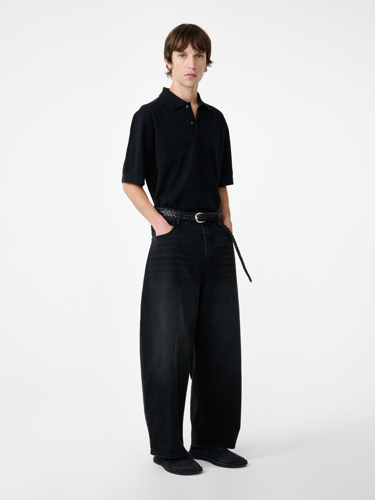 Balaton Jersey in Washed Black - Studio Nicholson