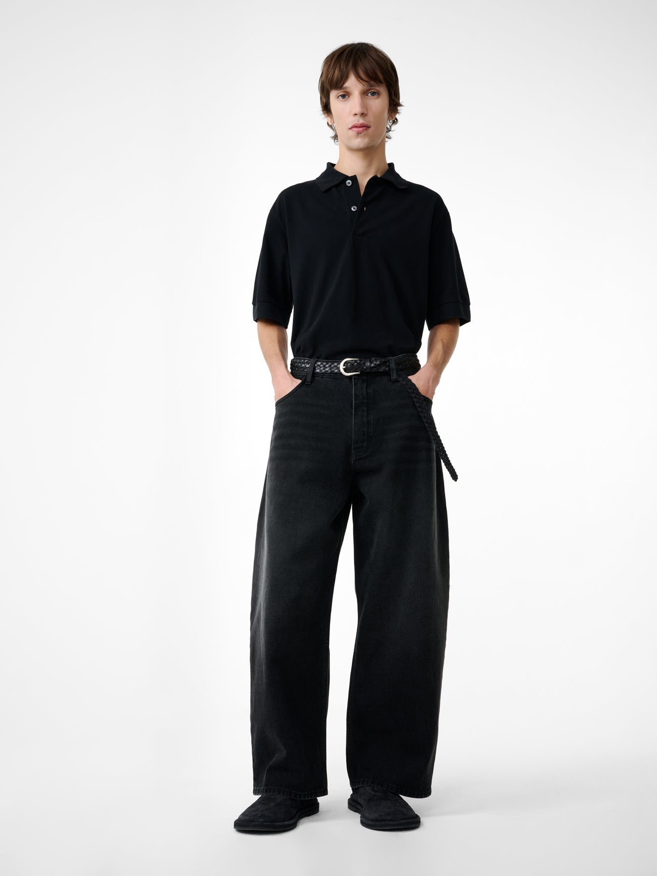 Balaton Jersey in Washed Black - Studio Nicholson