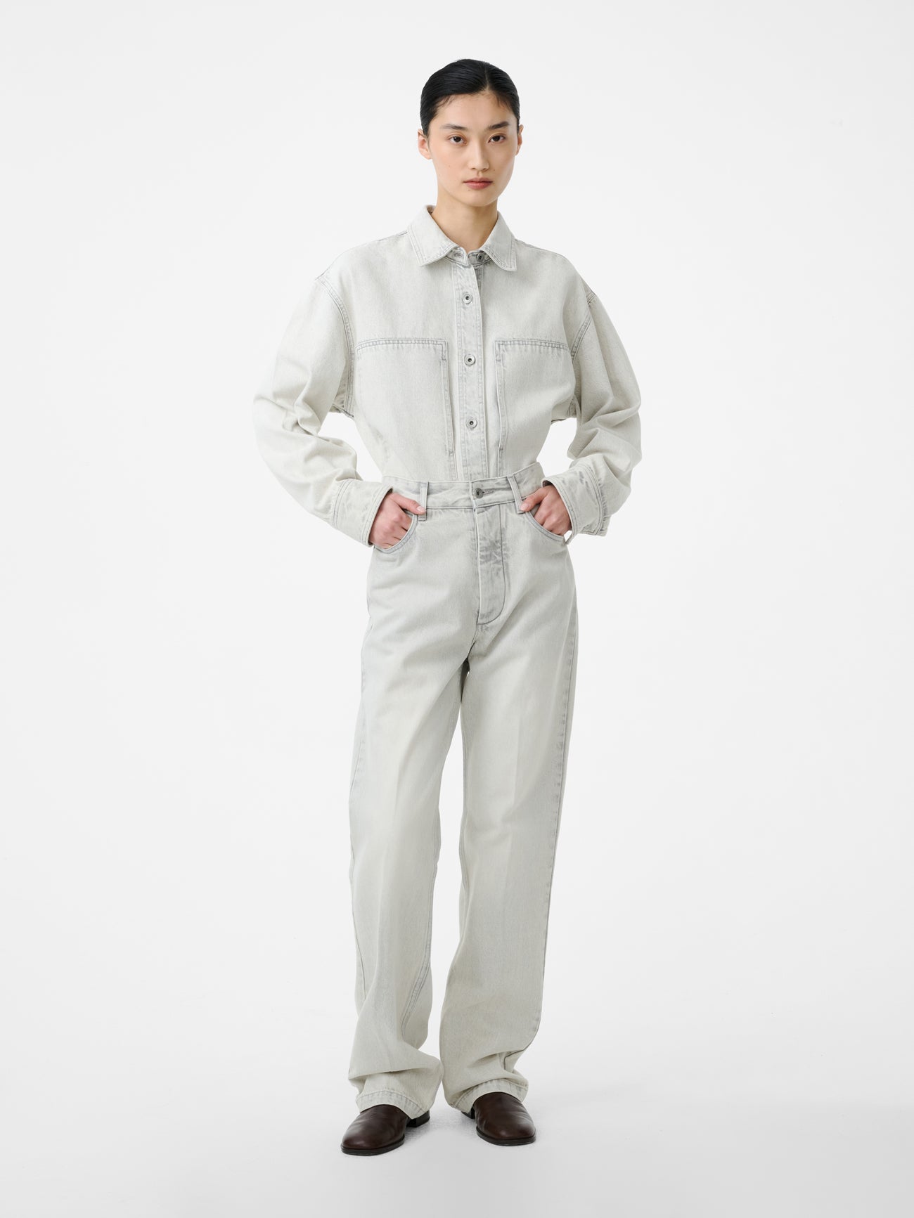 Barra Straight Leg Denim Pant in Pumice – Studio Nicholson