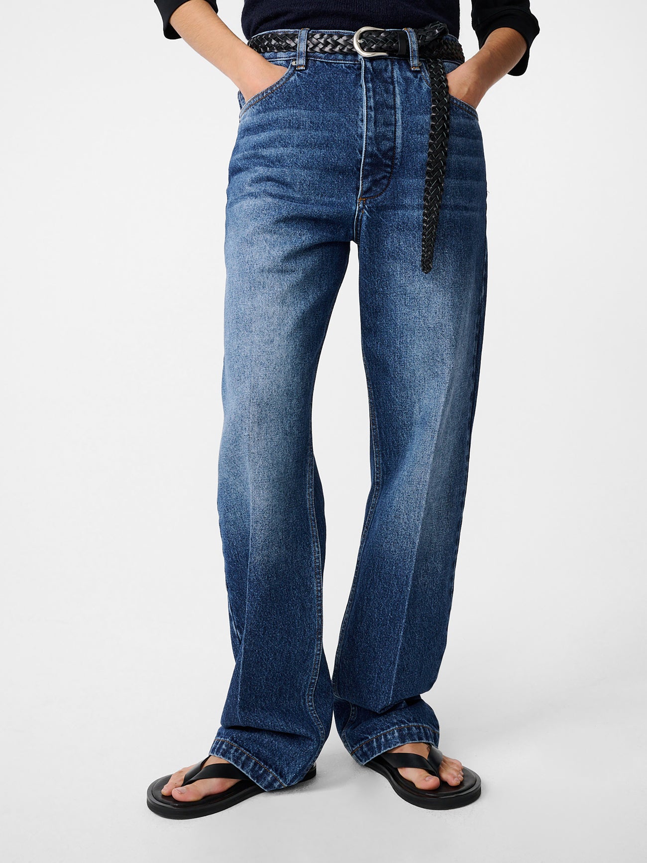 Barra Denim Pant in Worn Wash Indigo - Studio Nicholson