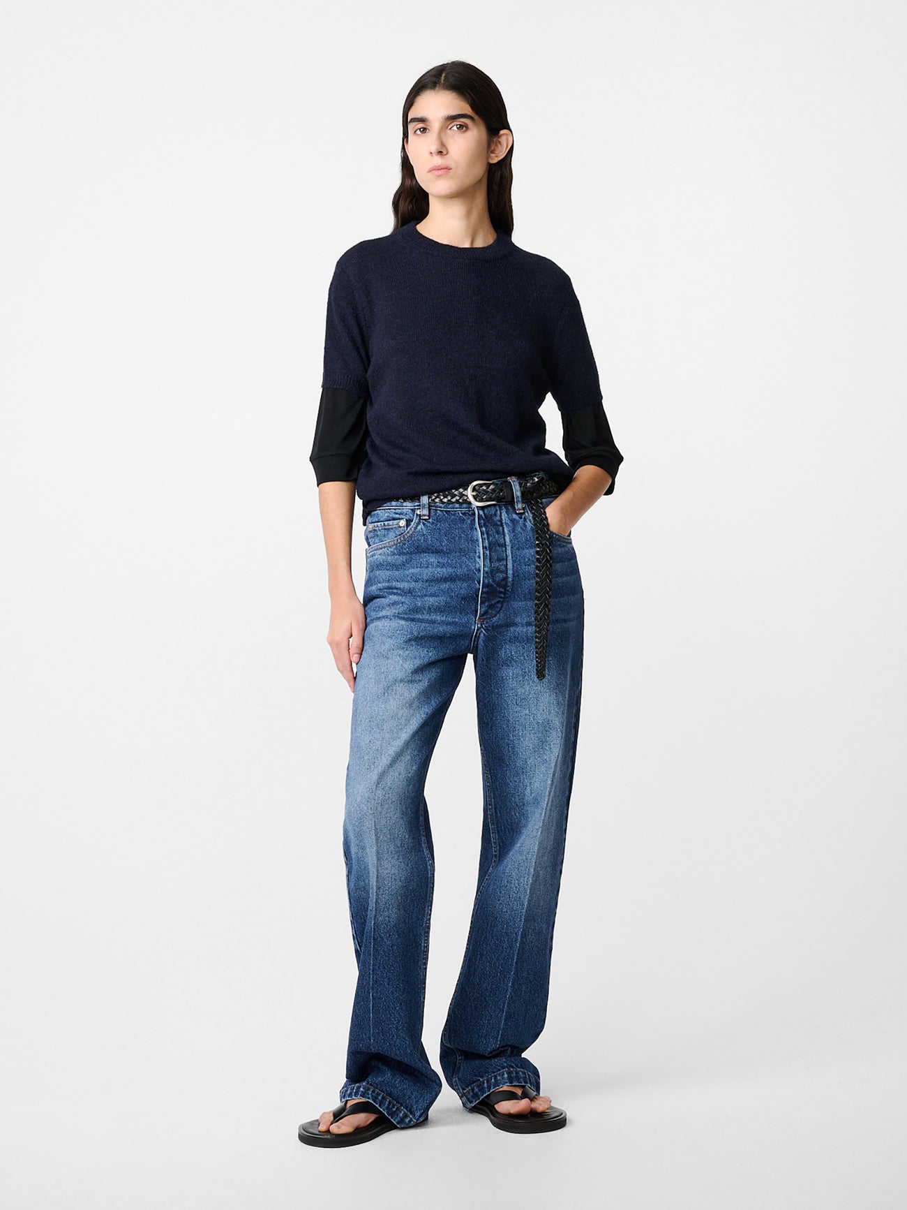 Barra Denim Pant in Worn Wash Indigo - Studio Nicholson