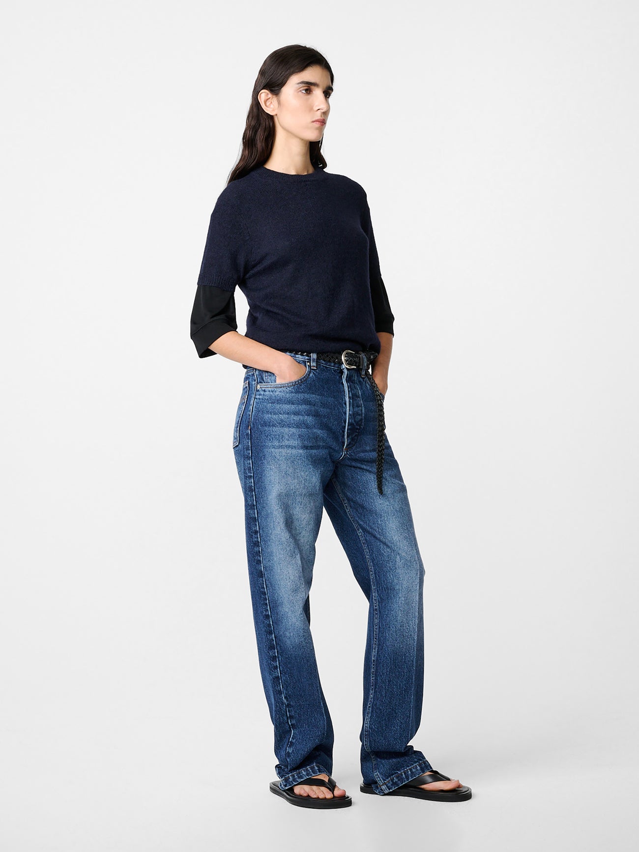 Barra Denim Pant in Worn Wash Indigo - Studio Nicholson
