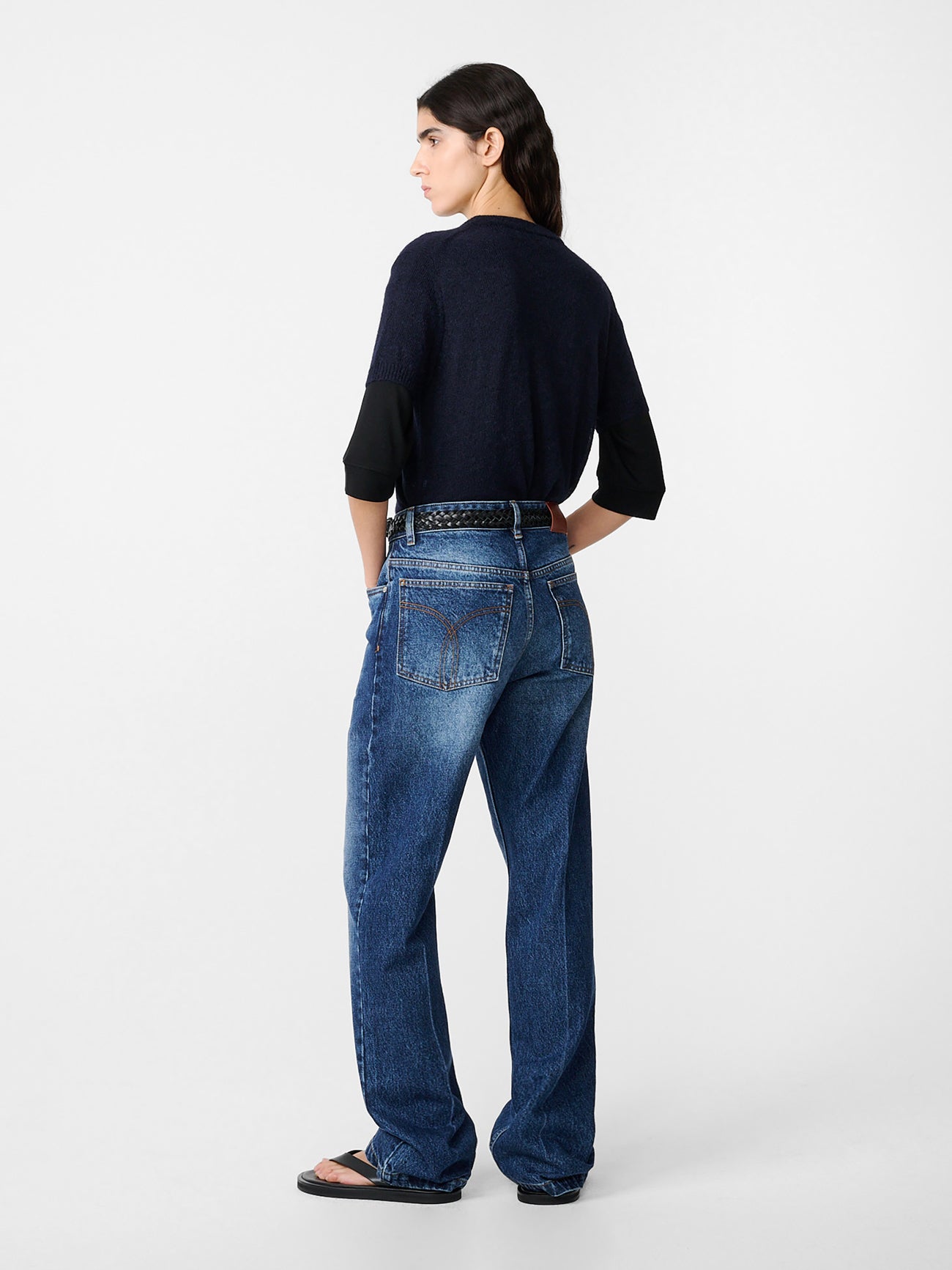 Barra Denim Pant in Worn Wash Indigo - Studio Nicholson