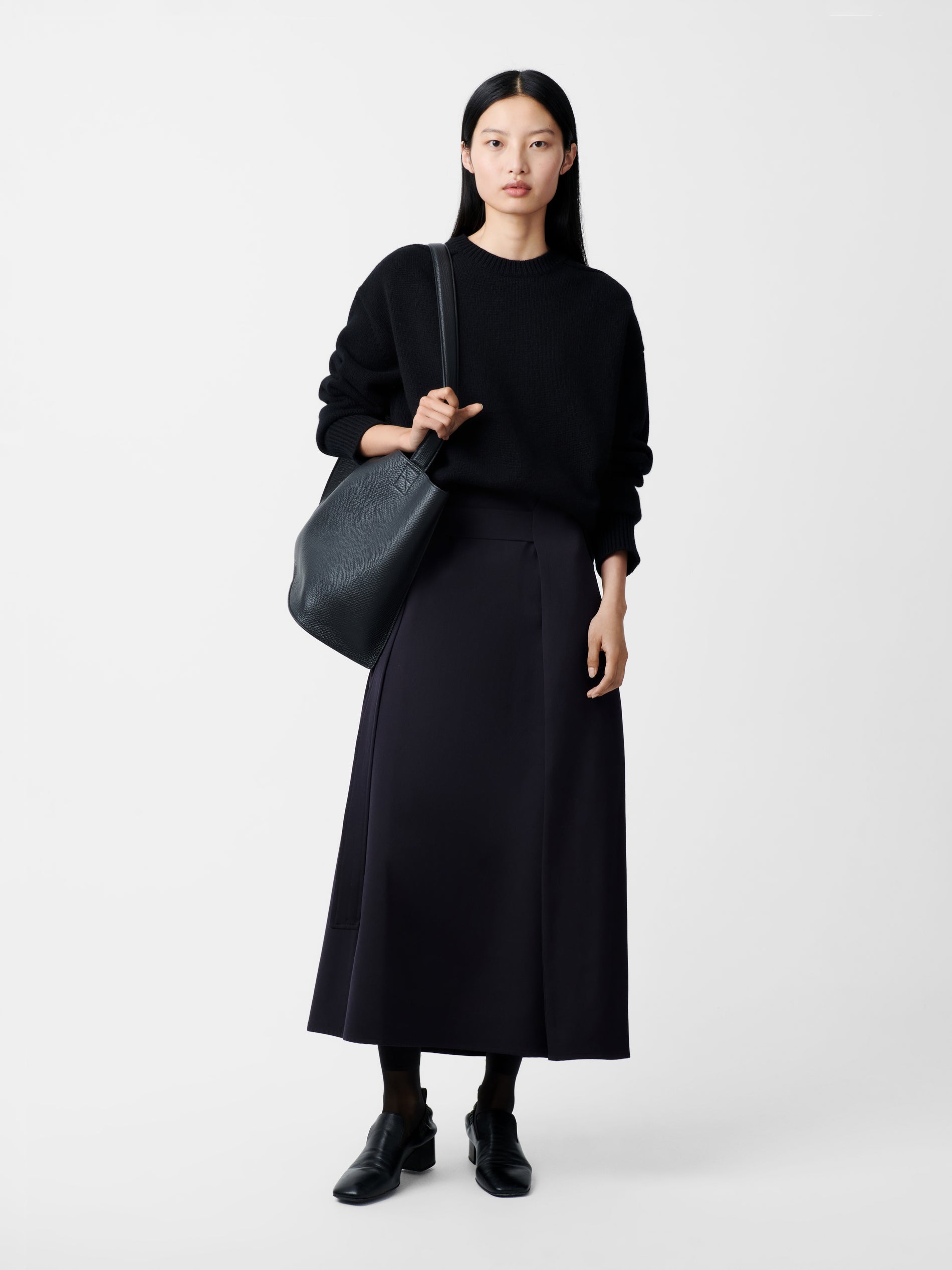 Bassi Skirt in Darkest Navy - Studio Nicholson