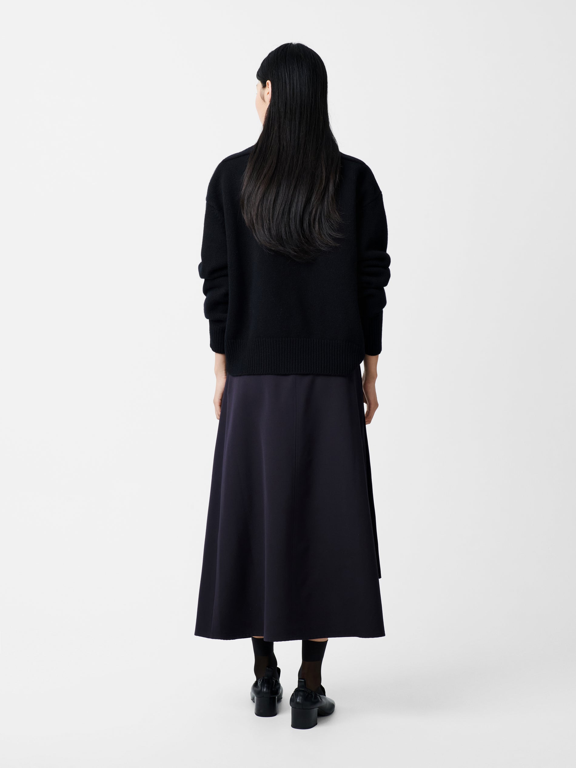 Bassi Skirt in Darkest Navy - Studio Nicholson