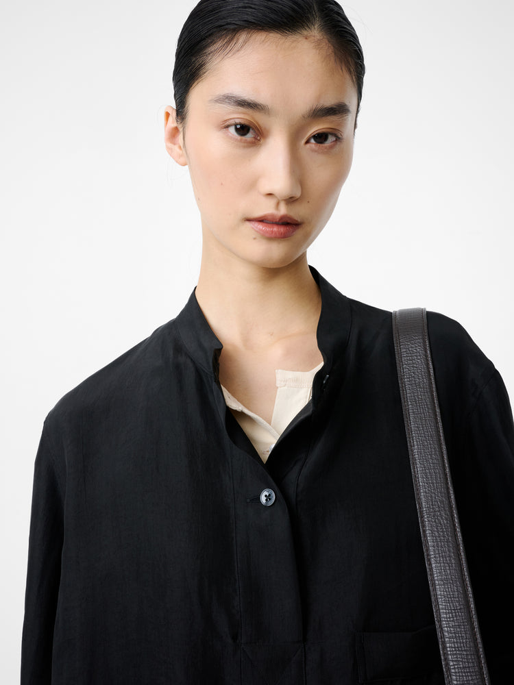 Baye Twill Shirt in Black - Studio Nicholson