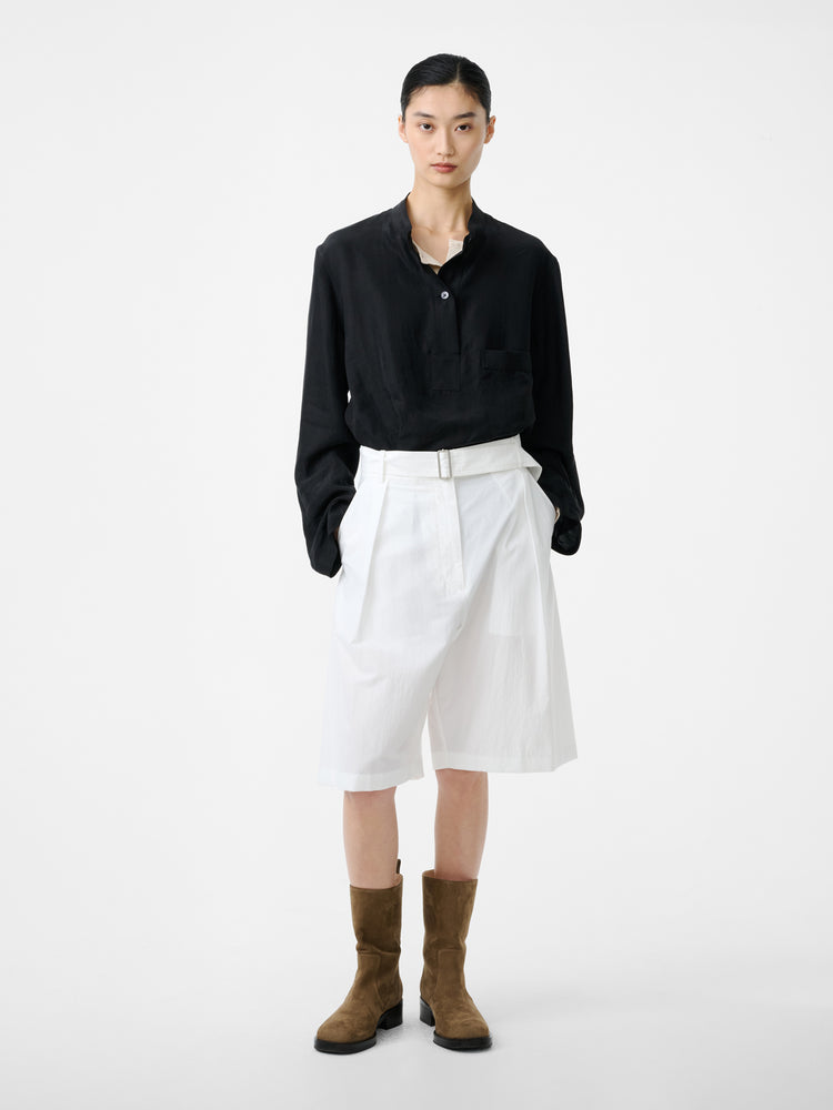 Baye Twill Shirt in Black - Studio Nicholson