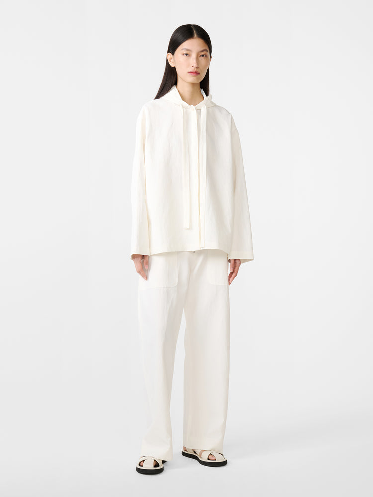 Belleri Linen Jacket in Milk