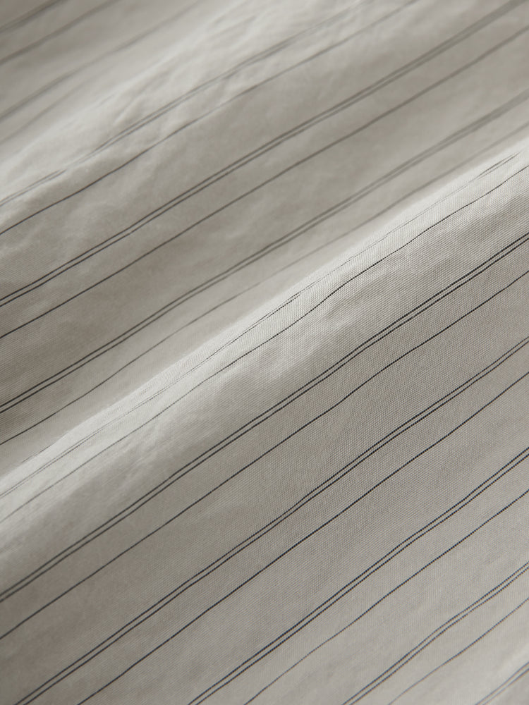 Bonsho Shirt in Pebble / Black Stripe