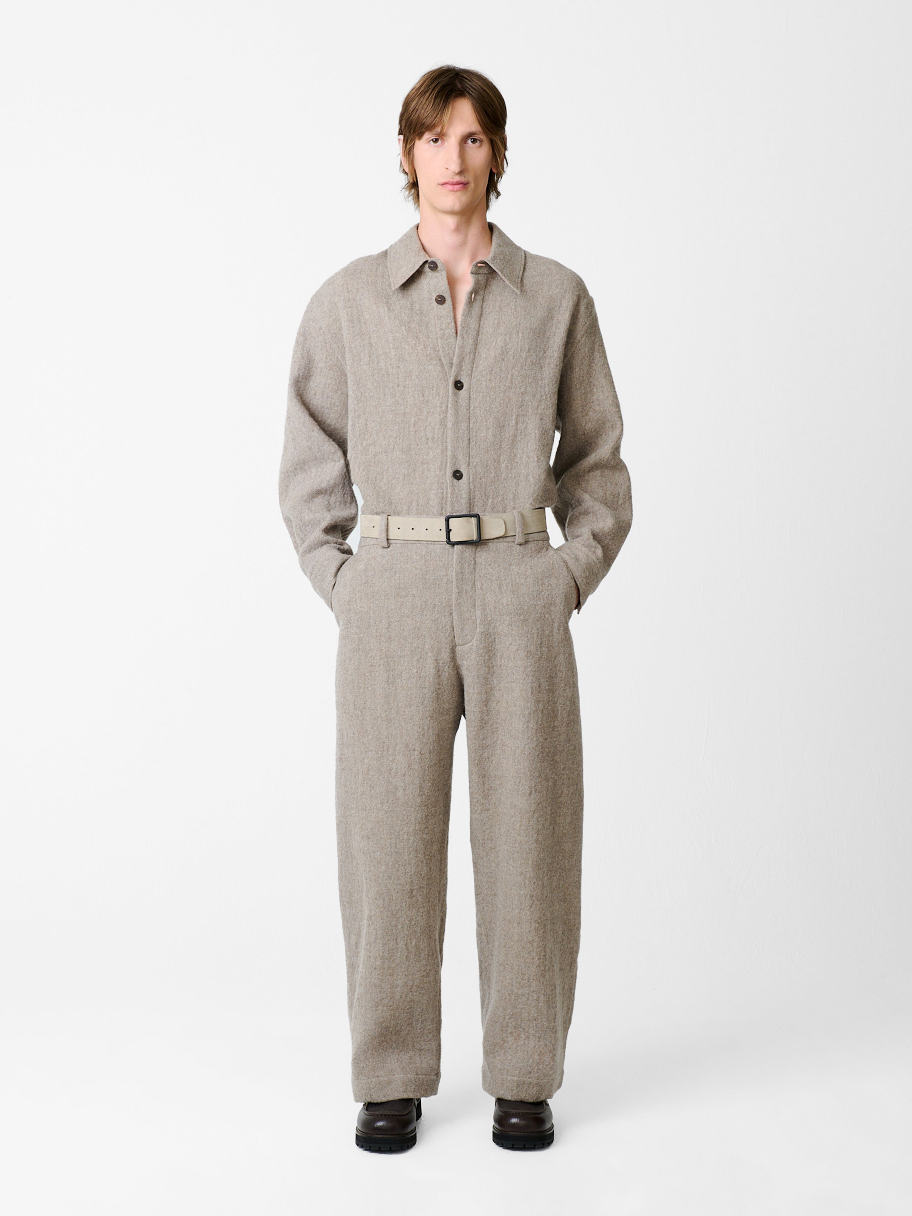 Bosworth Wool Pant in Feather | Wool Trousers | Studio Nicholson