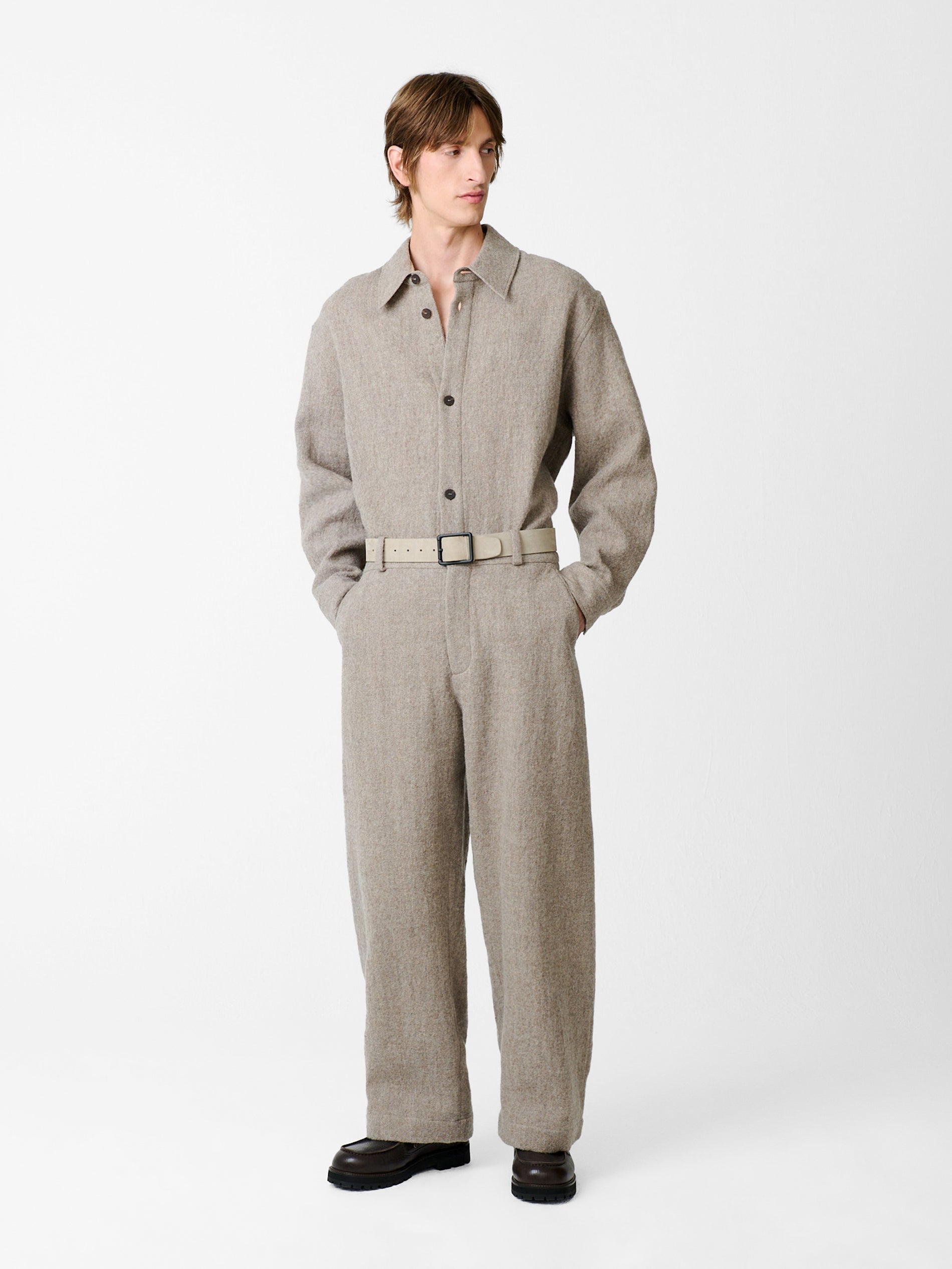 Bosworth Wool Pant in Feather - Studio Nicholson