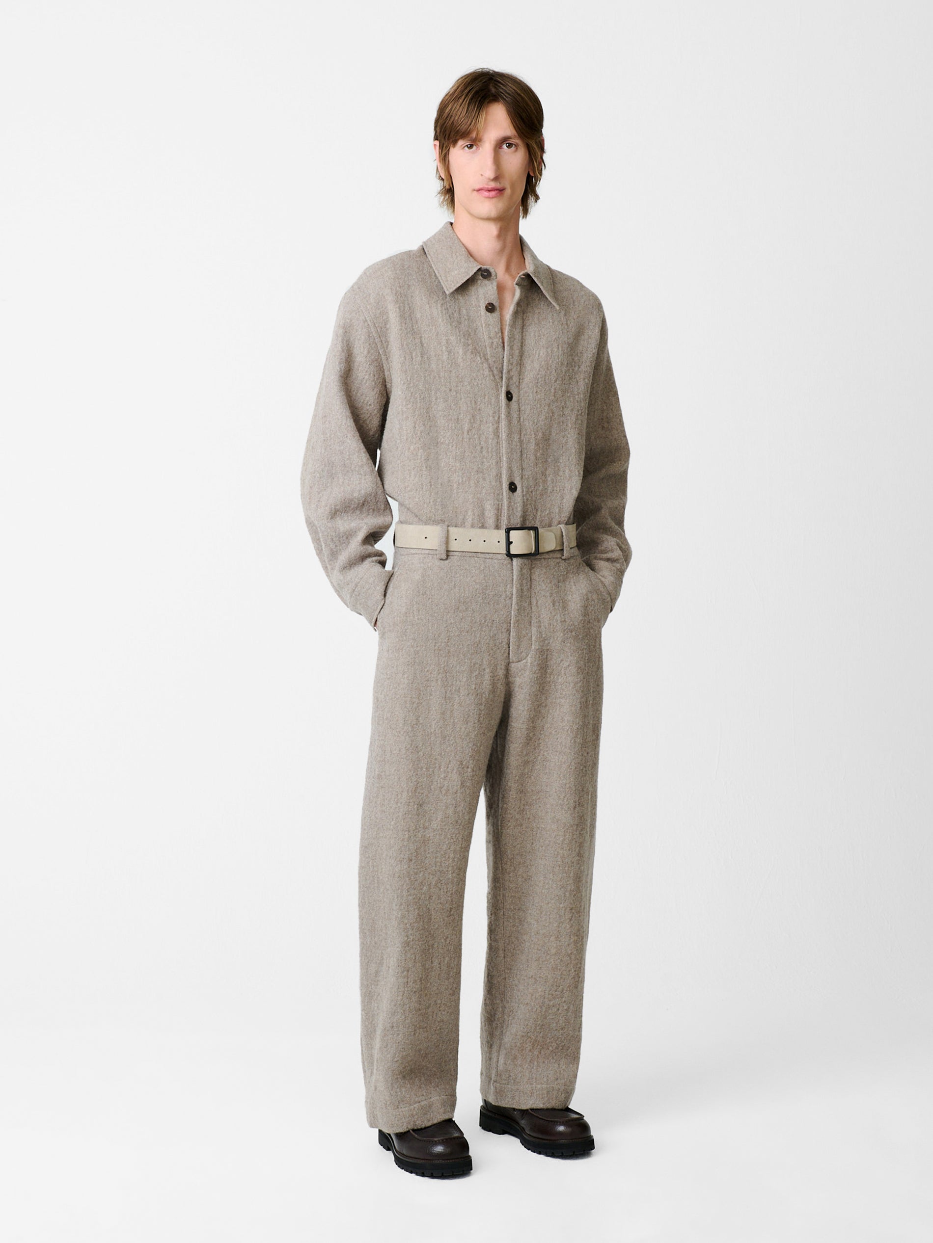 Bosworth Wool Pant in Feather - Studio Nicholson